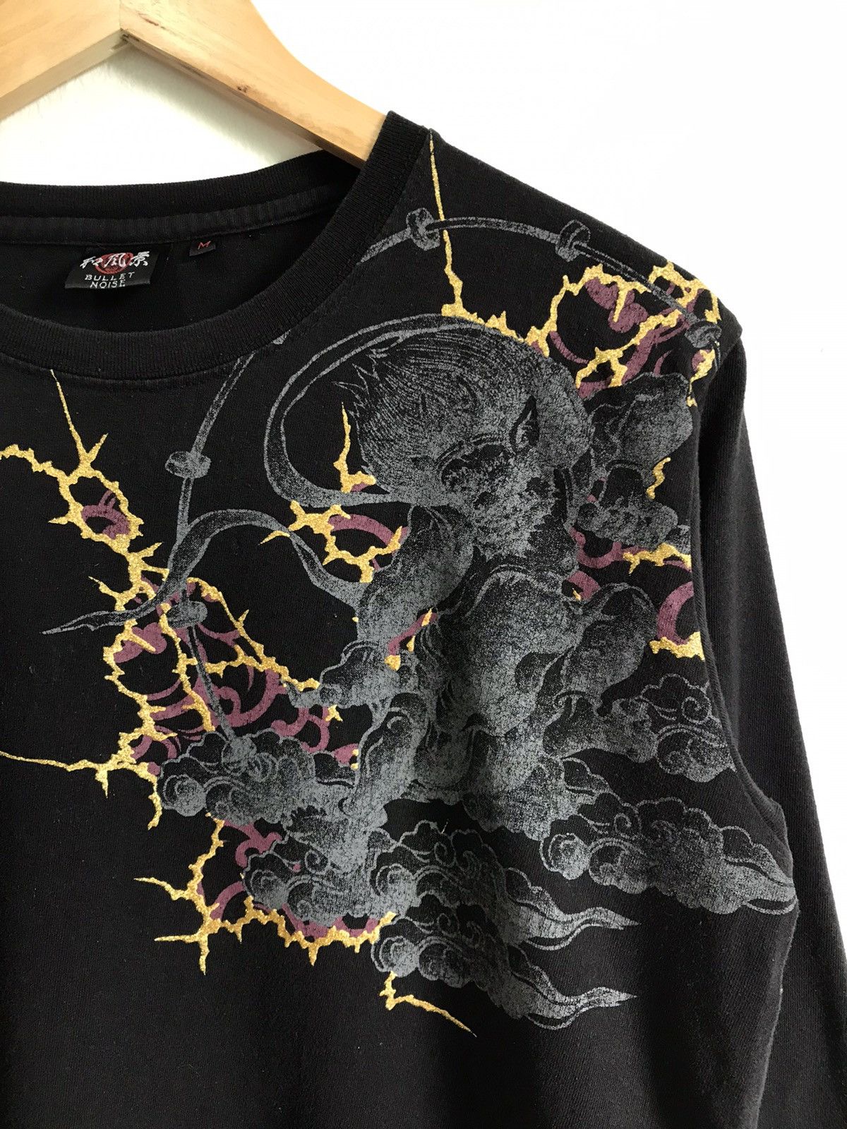 Japanese Brand 2000's Bullet Noise - Raijin & Fujin Yokosuka L/S T-Shirt Size US M / EU 48-50 / 2 - 6 Thumbnail