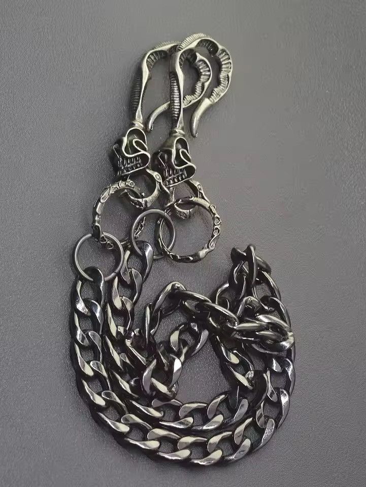 Other 10mm chain large skull blet U-hook pant chain Size ONE SIZE - 3 Thumbnail