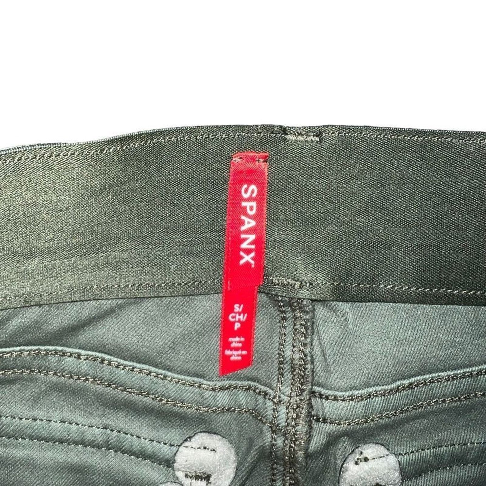 Spanx SPANX Cargo Pants Womens Small Green Utility Stretch Size 26" / US 2 / IT 38 - 6 Thumbnail