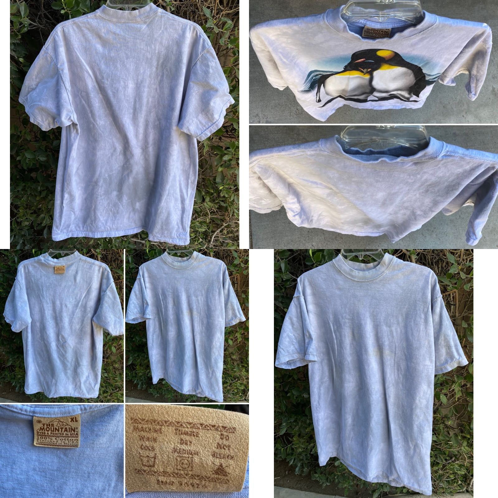 The Mountain VINTAGE The Mountain T-Shirt Penguin Penguins 2002 Nature Tee Size XL Gray Cotton Men Short Sleeve Graphic Print Shirt XL Mens Size US XL / EU 56 / 4 - 8 Thumbnail