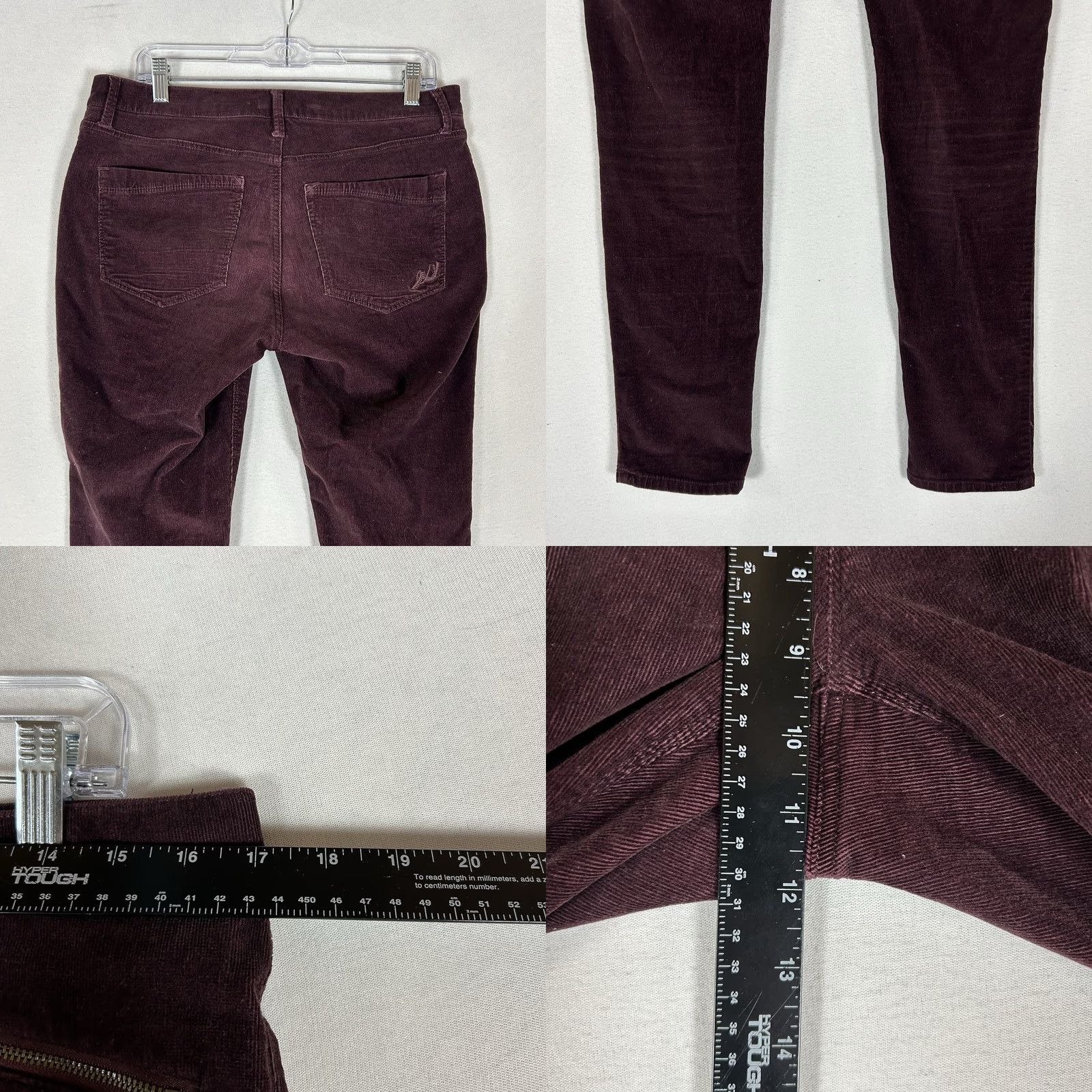 Express Express Corduroy Mid Rise Legging Pants Womens 10 Regular Maroon Dark Red Casual Size 32" / US 10 / IT 46 - 8 Thumbnail