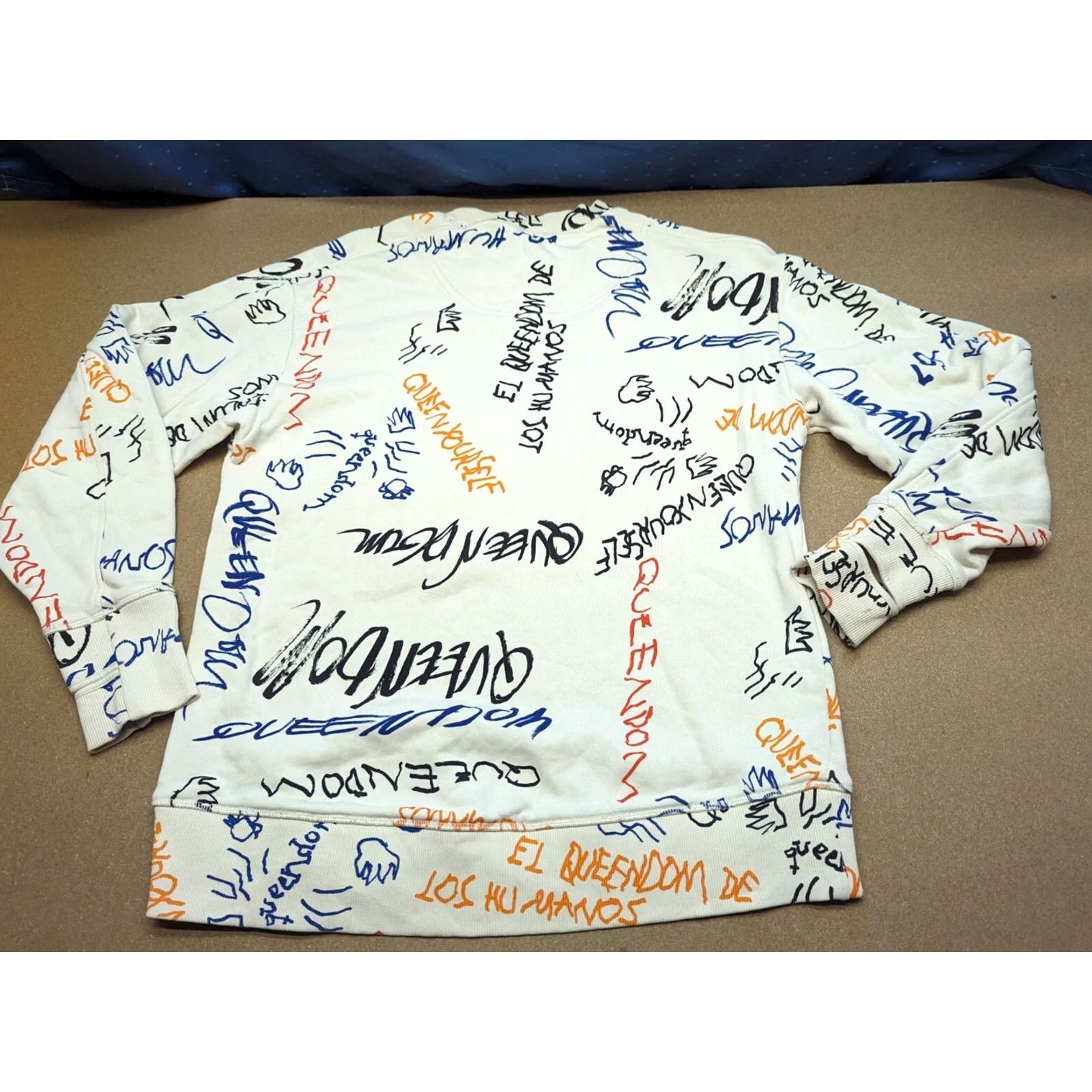 H&M H&M Studio A/W 2021 Womens Sweatshirt XS Gtaffiti Drawings Casual Pullover Multicolor Knit Cotton Logo Ladies Womens Sweatshirt Size XS / US 0-2 / IT 36-38 - 2 Thumbnail