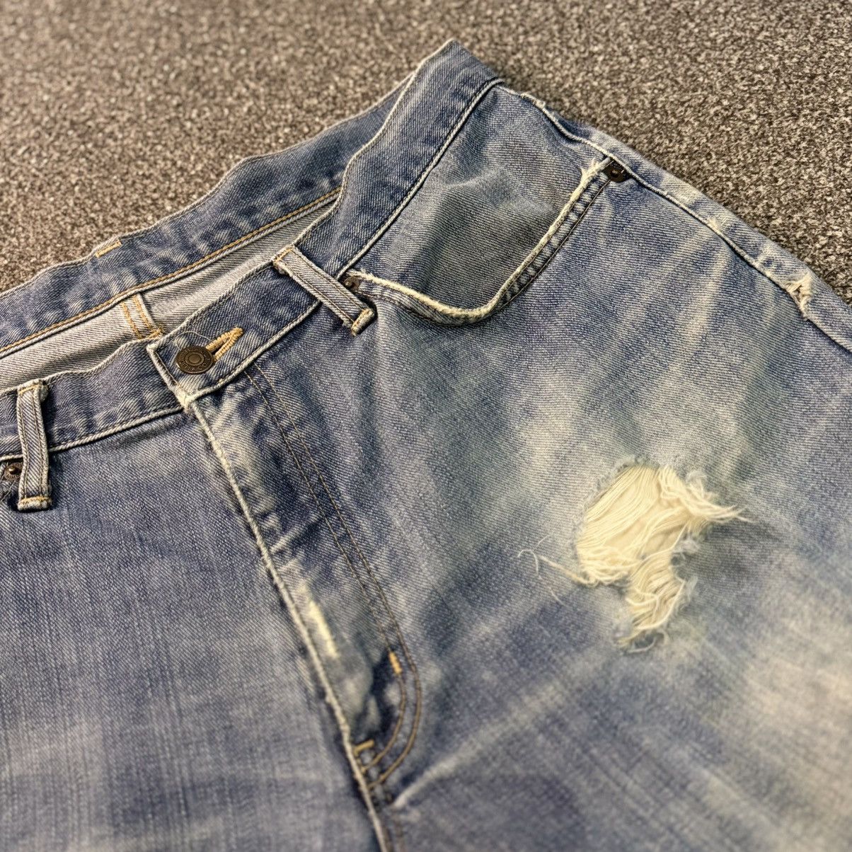 14th Addiction Vintage Japanese Edwin 404 Distressed Aging Faded Denim W34 Size US 34 / EU 50 - 14 Thumbnail
