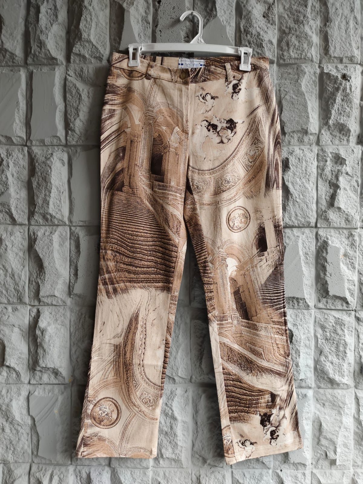 Designer 💥Vintage Helline All Over Print Angels Art Teousers Size 30" / US 8 / IT 44 - 1 Thumbnail