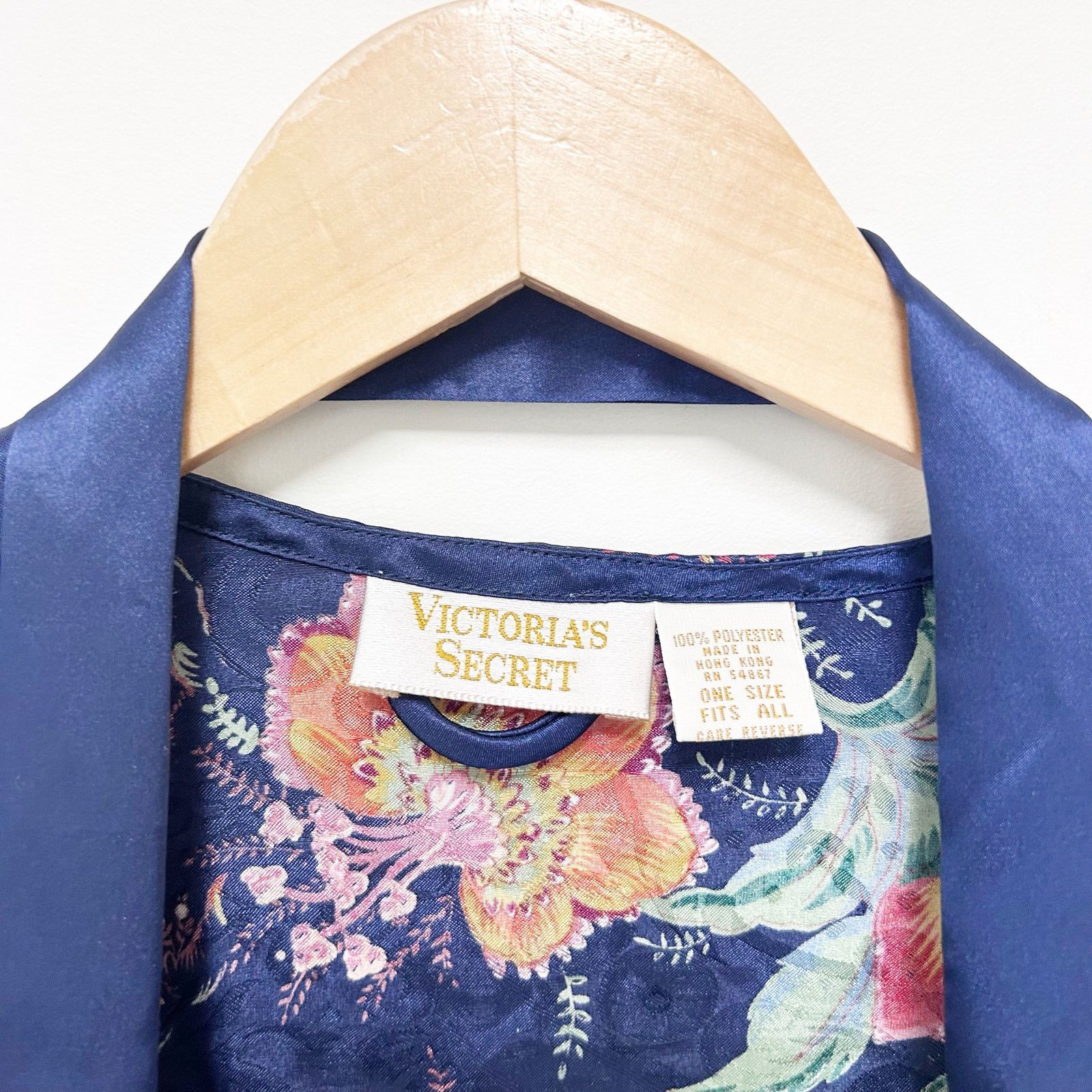 Victoria's Secret Vintage Gold Label Victoria's Secret Blue Floral Kimono OSFA Size M / US 6-8 / IT 42-44 - 2 Thumbnail