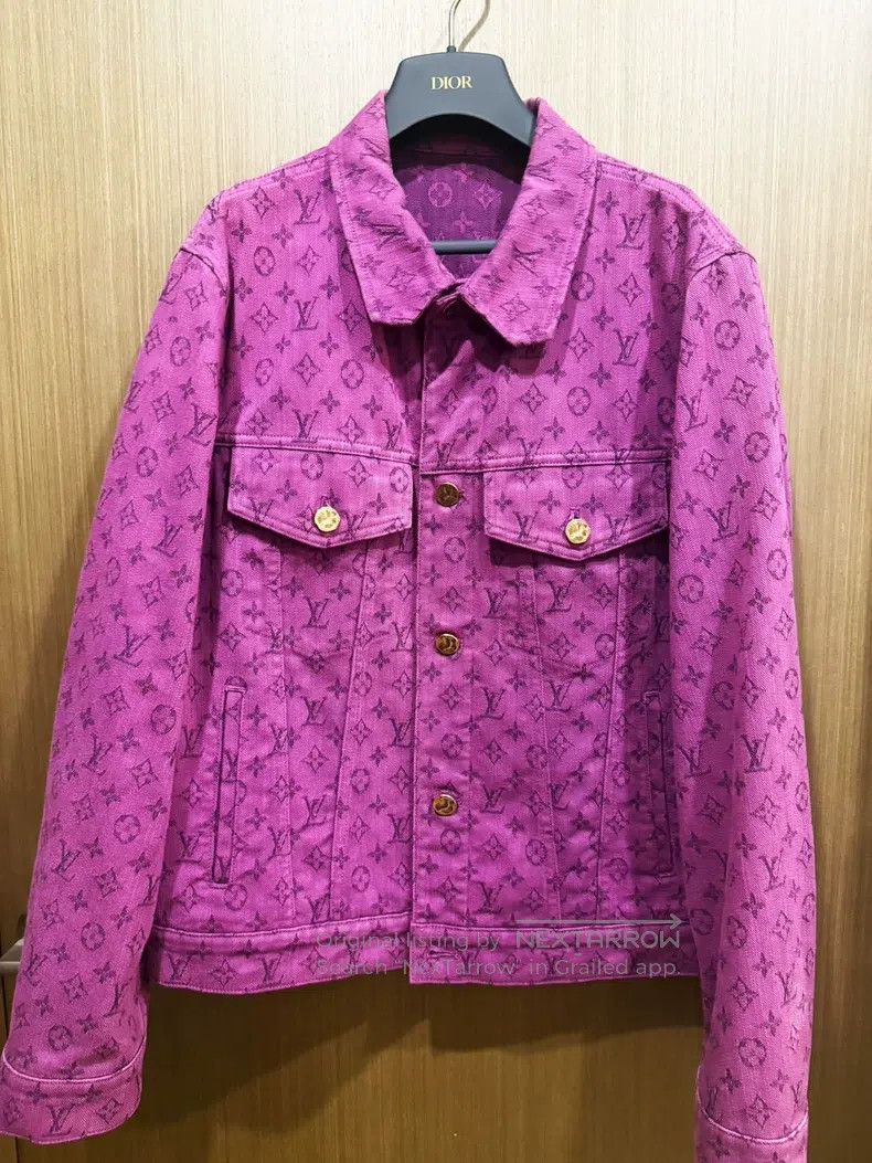 Louis Vuitton Louis Vuitton Purple full logo denim jacket Size US M / EU 48-50 / 2 - 1 Thumbnail