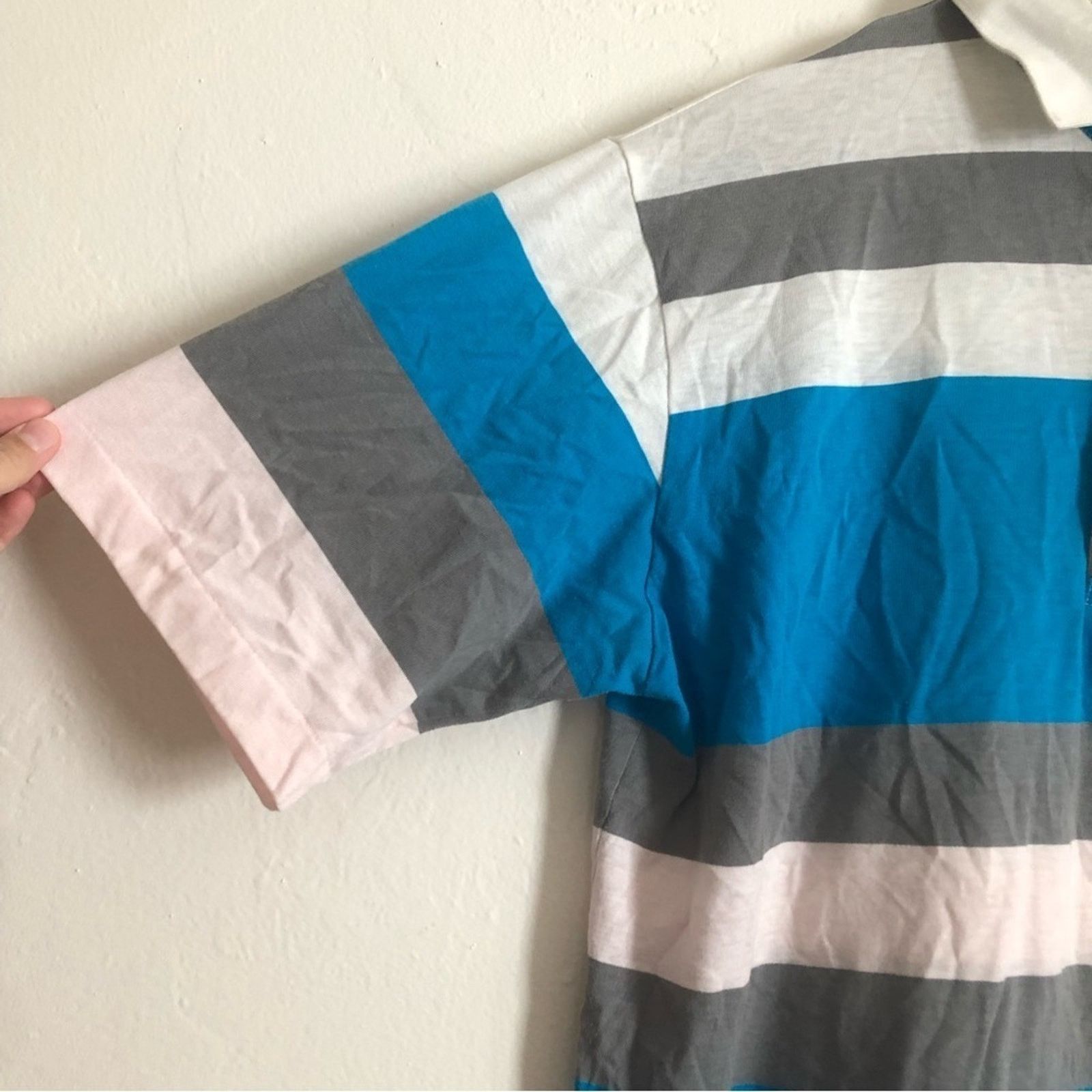 Other Vintage Aureus Men's Striped Short Sleeve Polo Golf Shirt Size US L / EU 52-54 / 3 - 2 Thumbnail