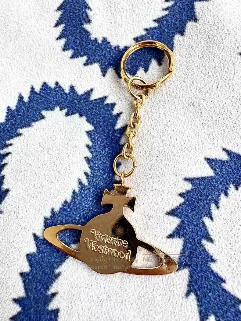 Vivienne Westwood Vivienne Westwood Vintage gold large Saturn keychain bag h Size ONE SIZE - 2 Thumbnail