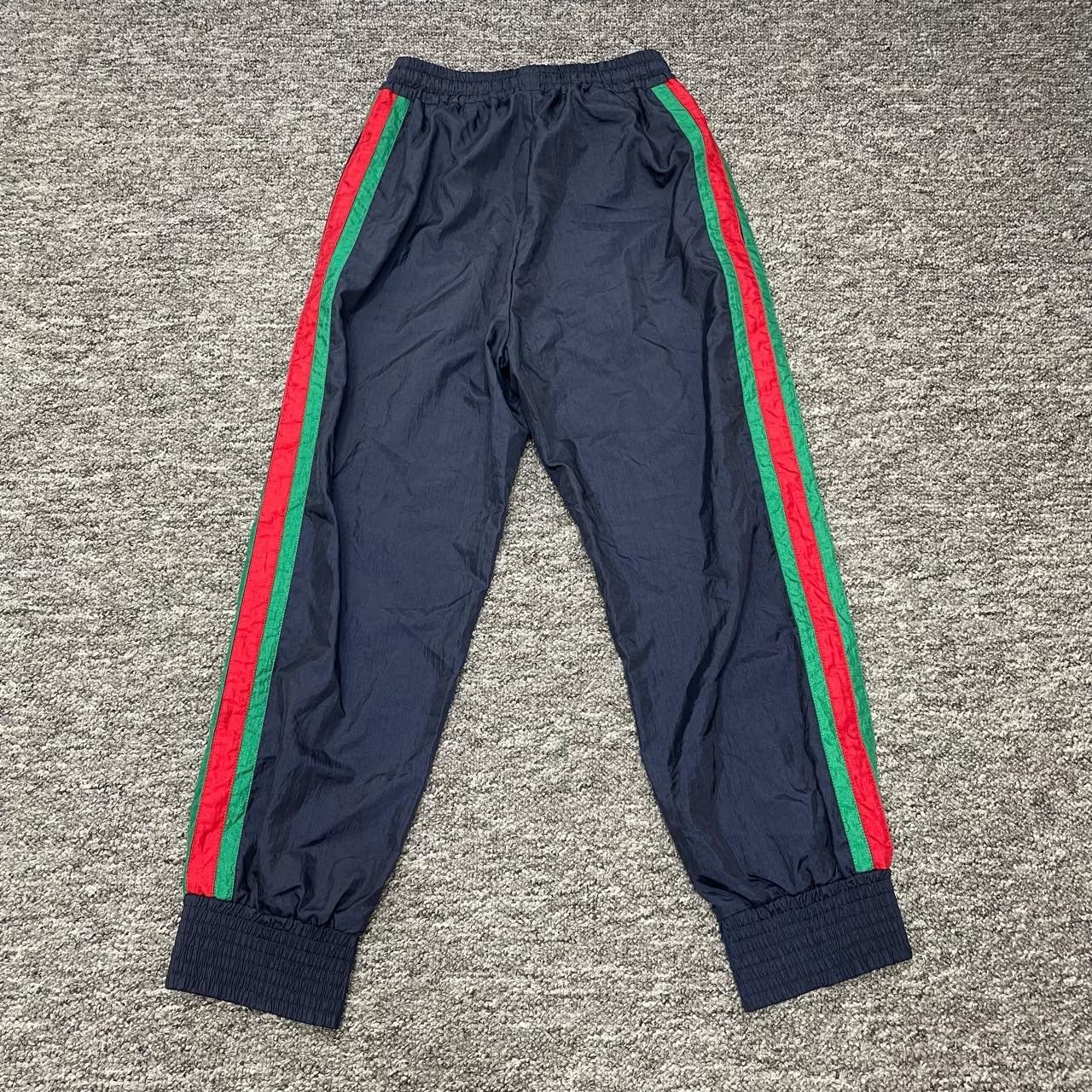 Gucci Gucci Red Green Stripe Blue Track Pants Size 22" - 1 Thumbnail