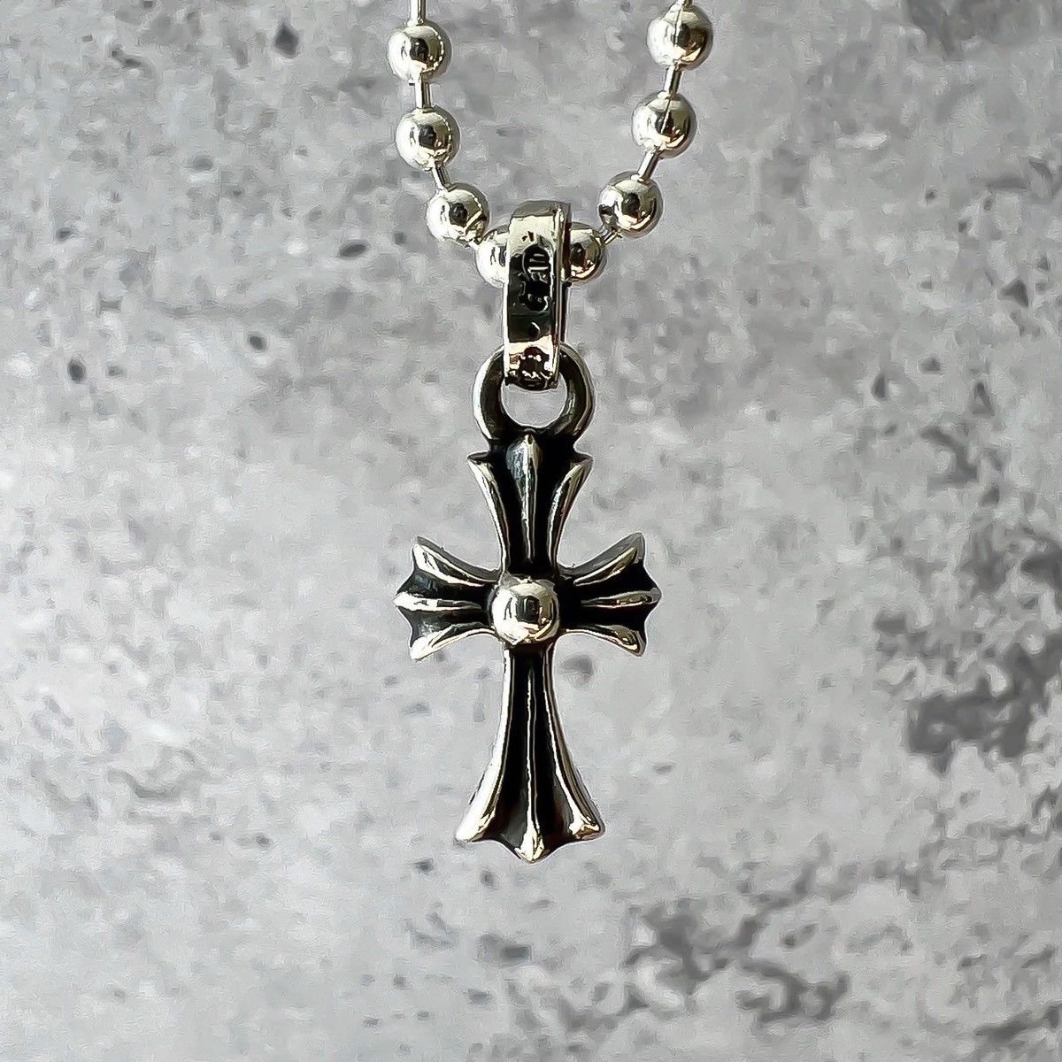 Chrome Hearts CHROME HEARTS BABY FAT CROSS PENDANT W BALL CHAIN NECKLACE Grailed
