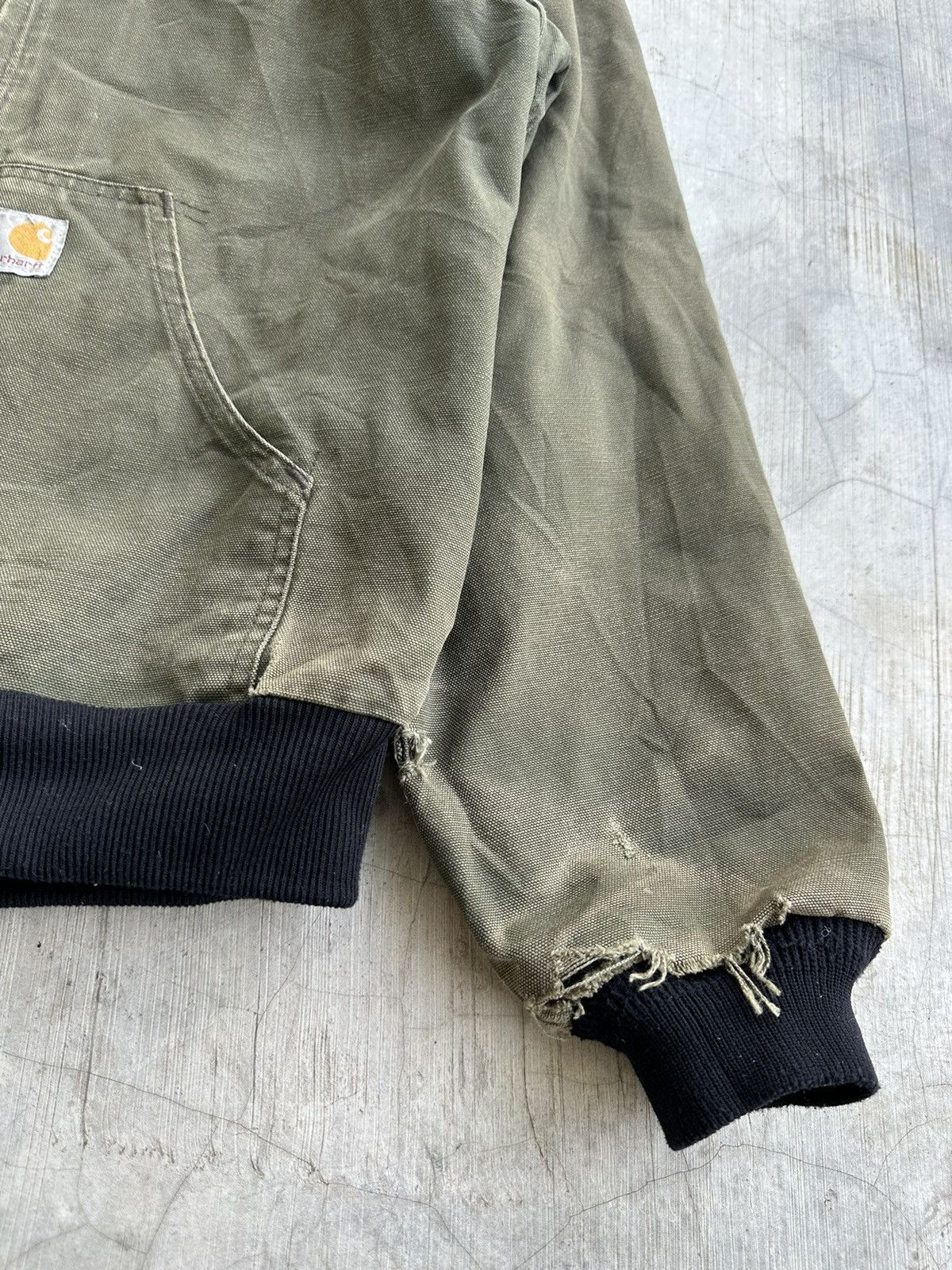 Carhartt Crazy Vintage Carhartt Hoodie Jacket Faded Green Distressed Size US L / EU 52-54 / 3 - 7 Thumbnail