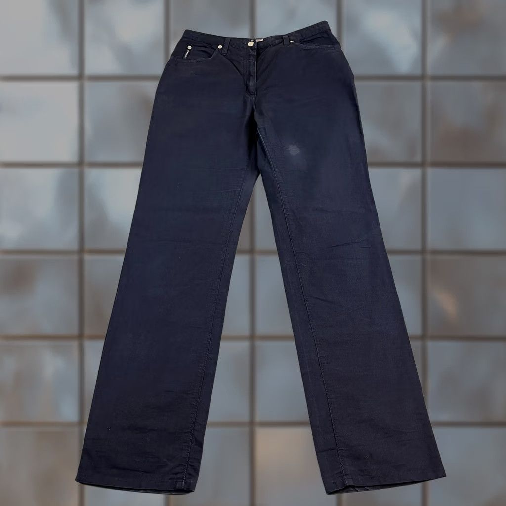 Vintage VINTAGE Armani Jeans Jeans Mens Dark Blue 29 32 Italy Made Denim 5-Pocket Classic Straight 90s? Size US 29 - 1 Thumbnail