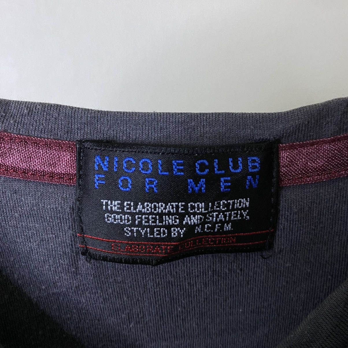 Nicole Club Nicole Club For Men Checkered Double Layer V Neck T Shirt Size US M / EU 48-50 / 2 - 3 Thumbnail