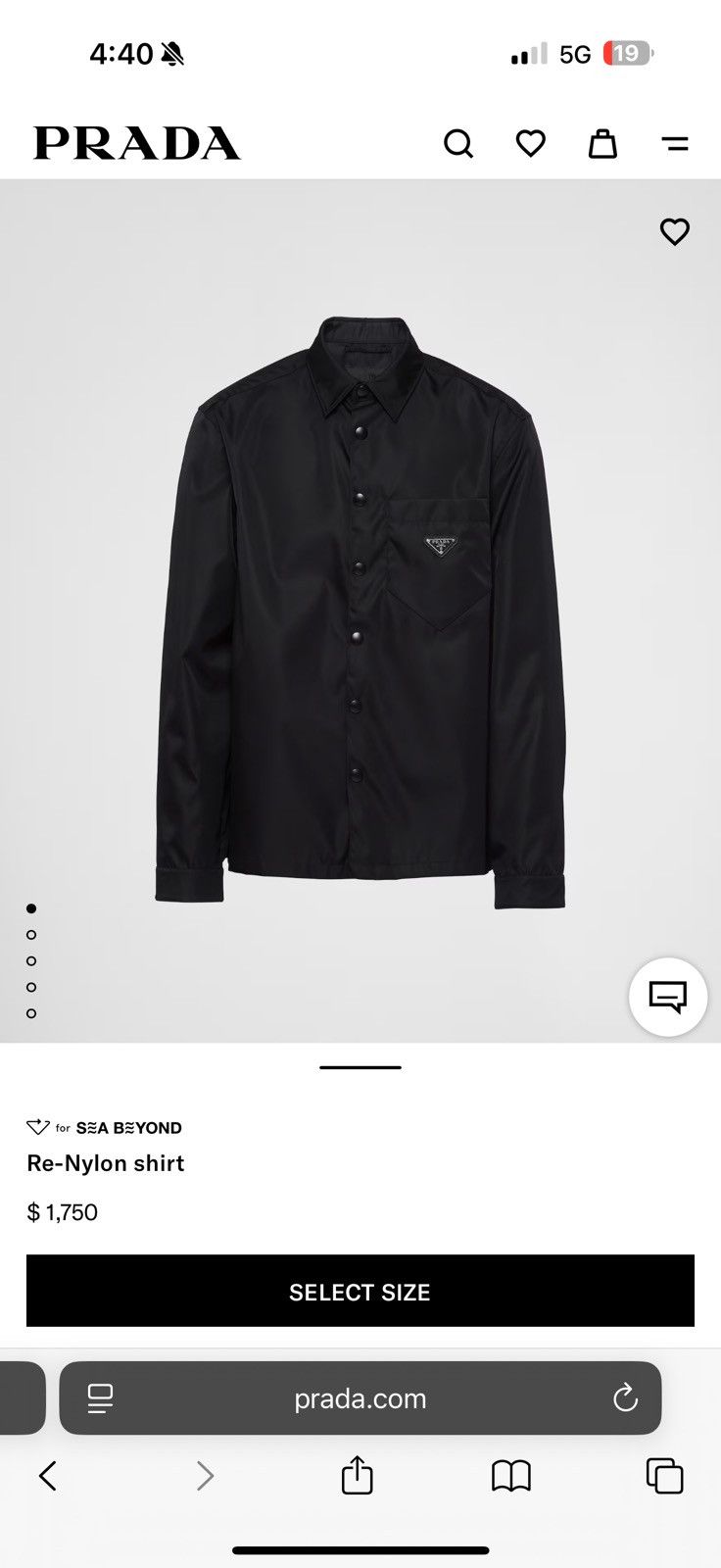 Prada Prada Re-Nylon shirt Size US L / EU 52-54 / 3 - 10 Thumbnail