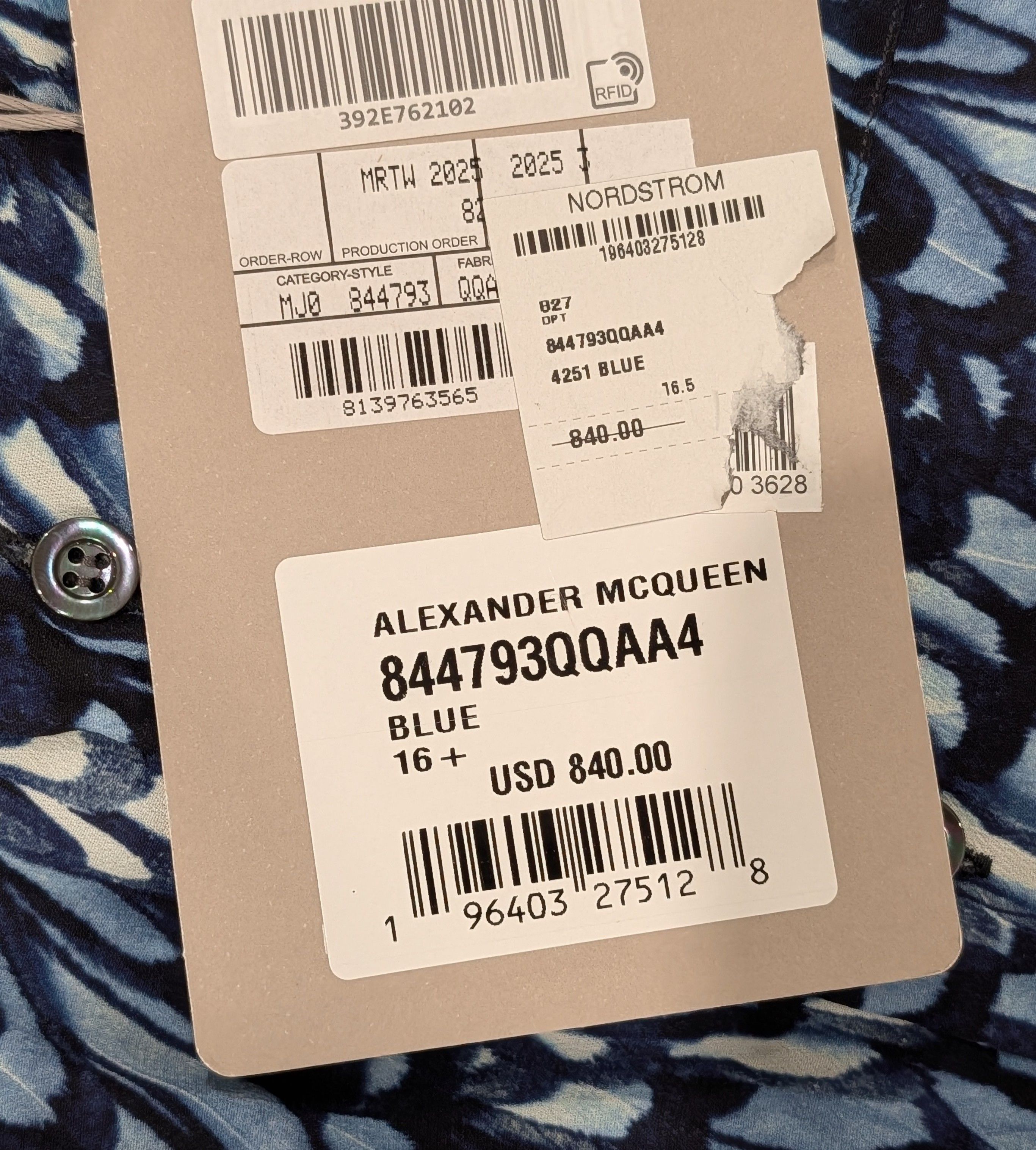 Alexander McQueen Alexander McQueen Feather Boxy Button Up Camp Shirt 16.5 Size US L / EU 52-54 / 3 - 6 Thumbnail