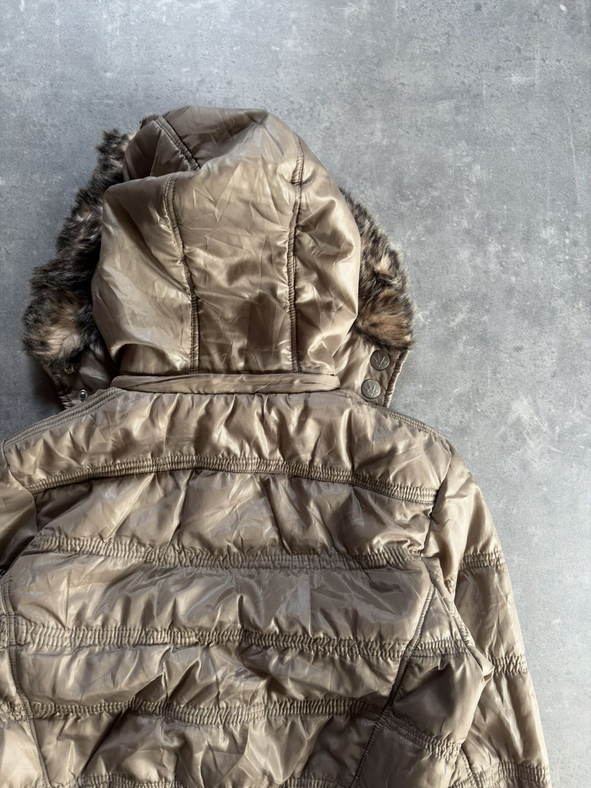 Japanese Brand 00s Fashion Addict N2B Style Faux Fur Hooded Bomber Jacket L Size M / US 6-8 / IT 42-44 - 13 Thumbnail