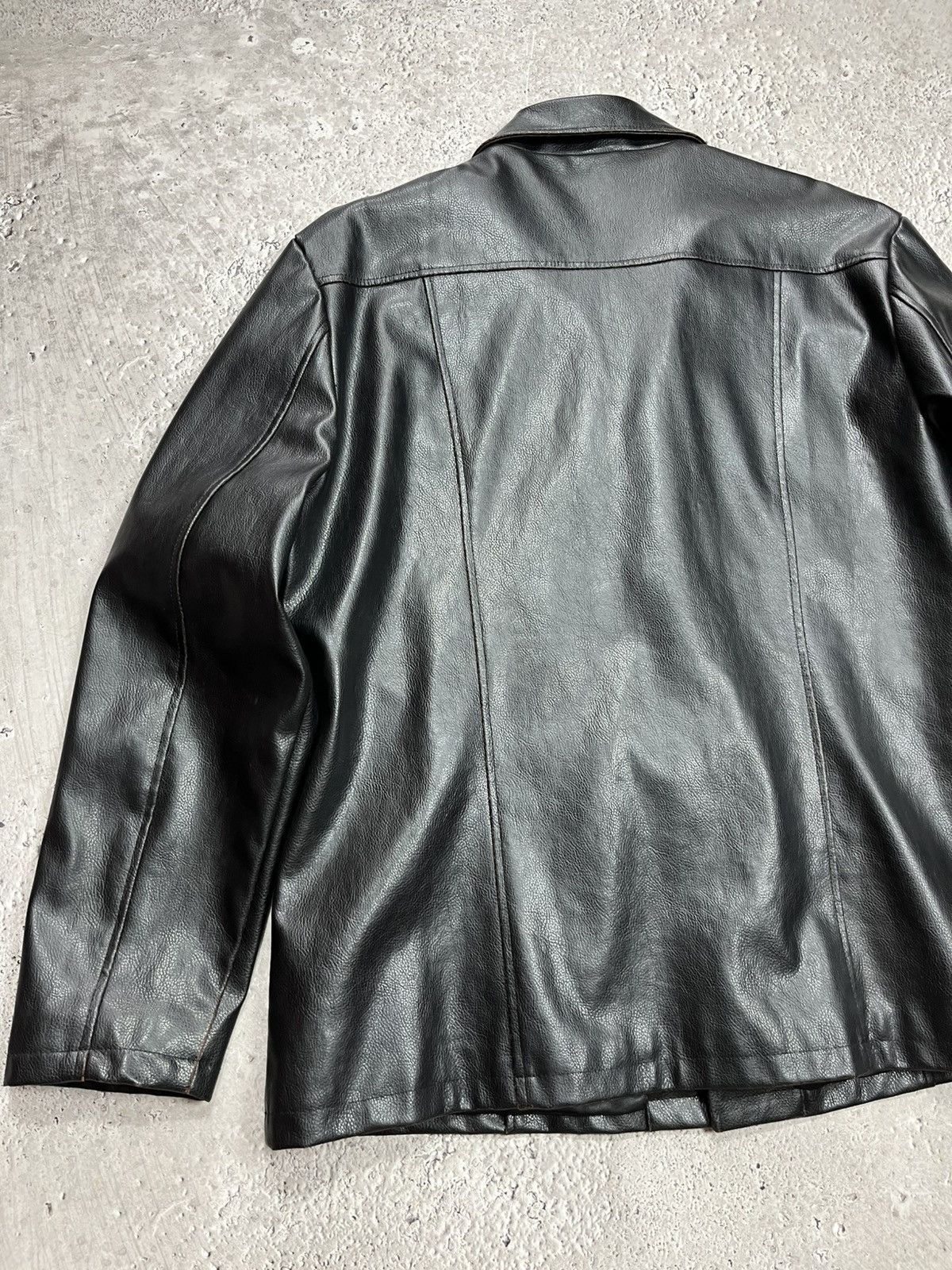 Other Vintage Black Faux Leather Jacket XL Button Up 90s Size US XL / EU 56 / 4 - 12 Thumbnail