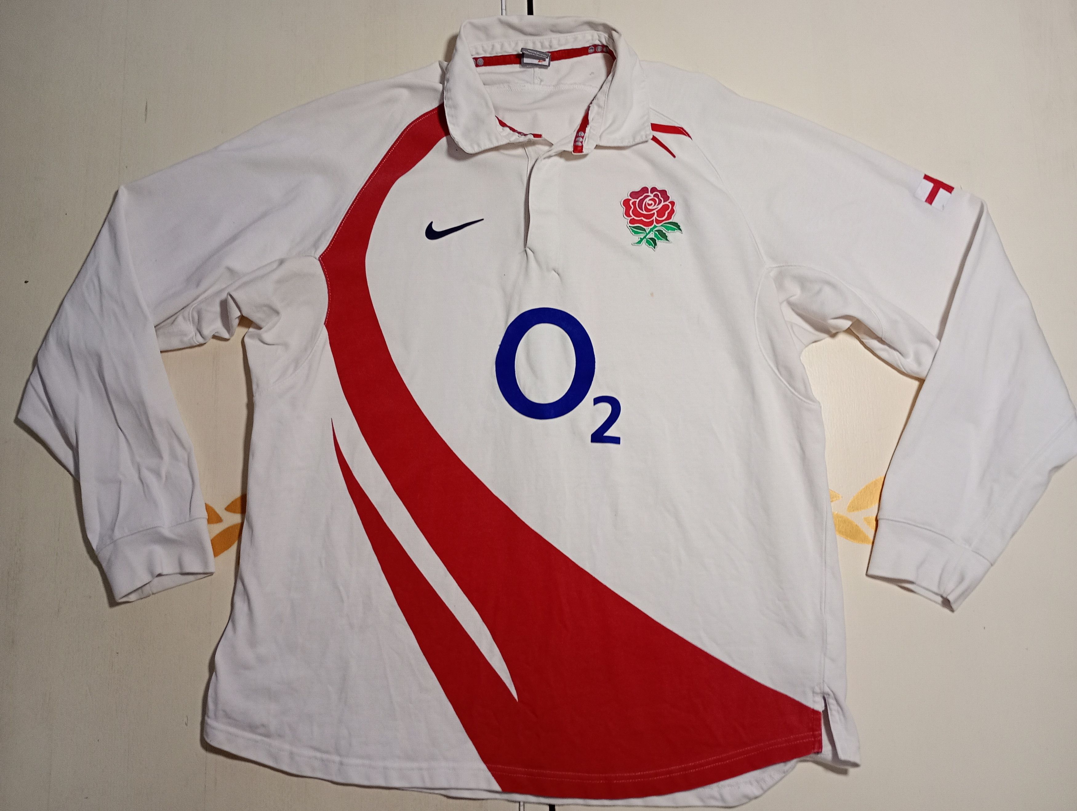 Nike Nike England Team Rugby Shirt Y2K 2003-2004 Size US XXL / EU 58 / 5 - 12 Thumbnail