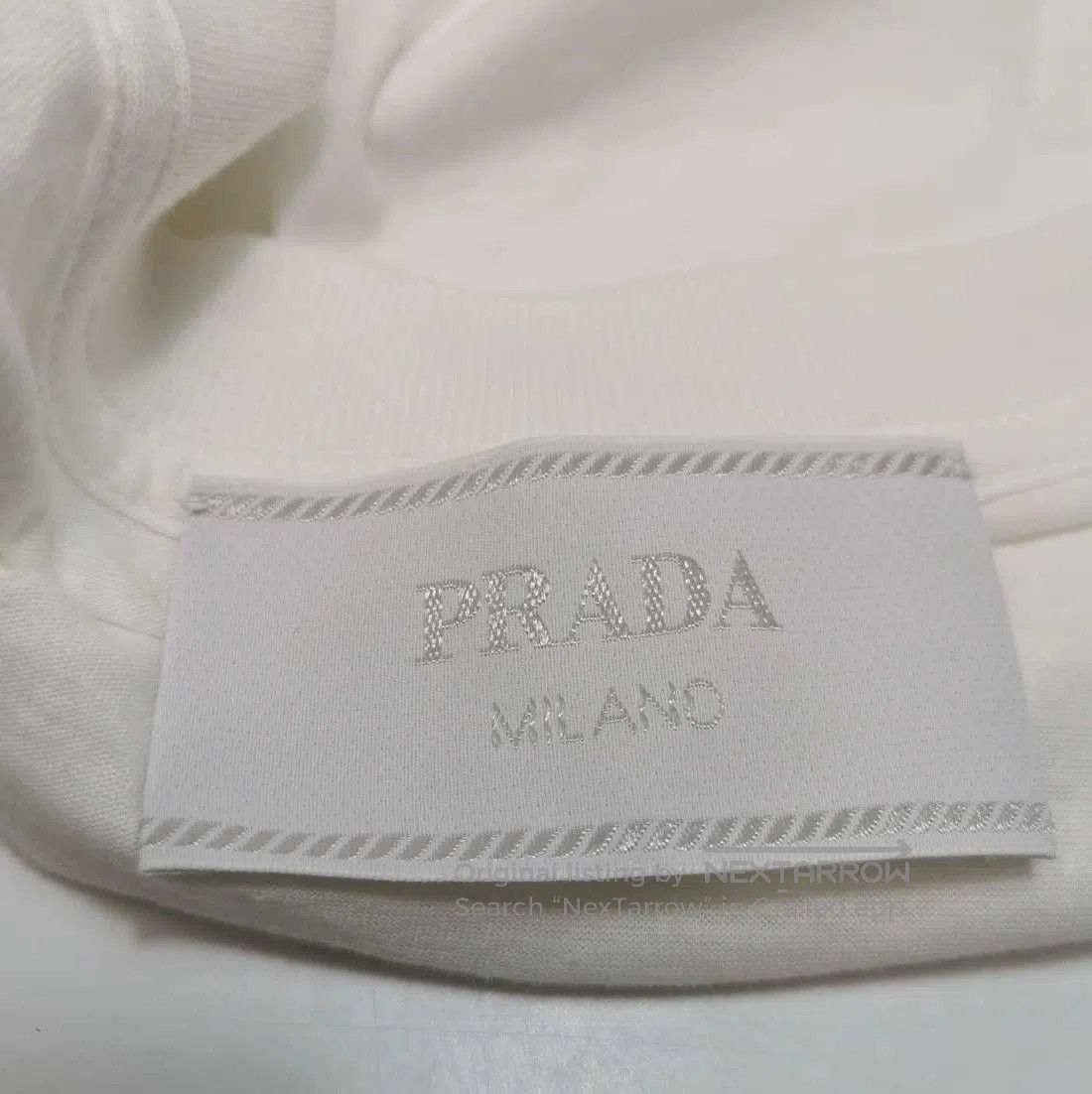 Prada Prada Cotton Triangle Logo Crew Neck T. Size M / US 6-8 / IT 42-44 - 3 Thumbnail