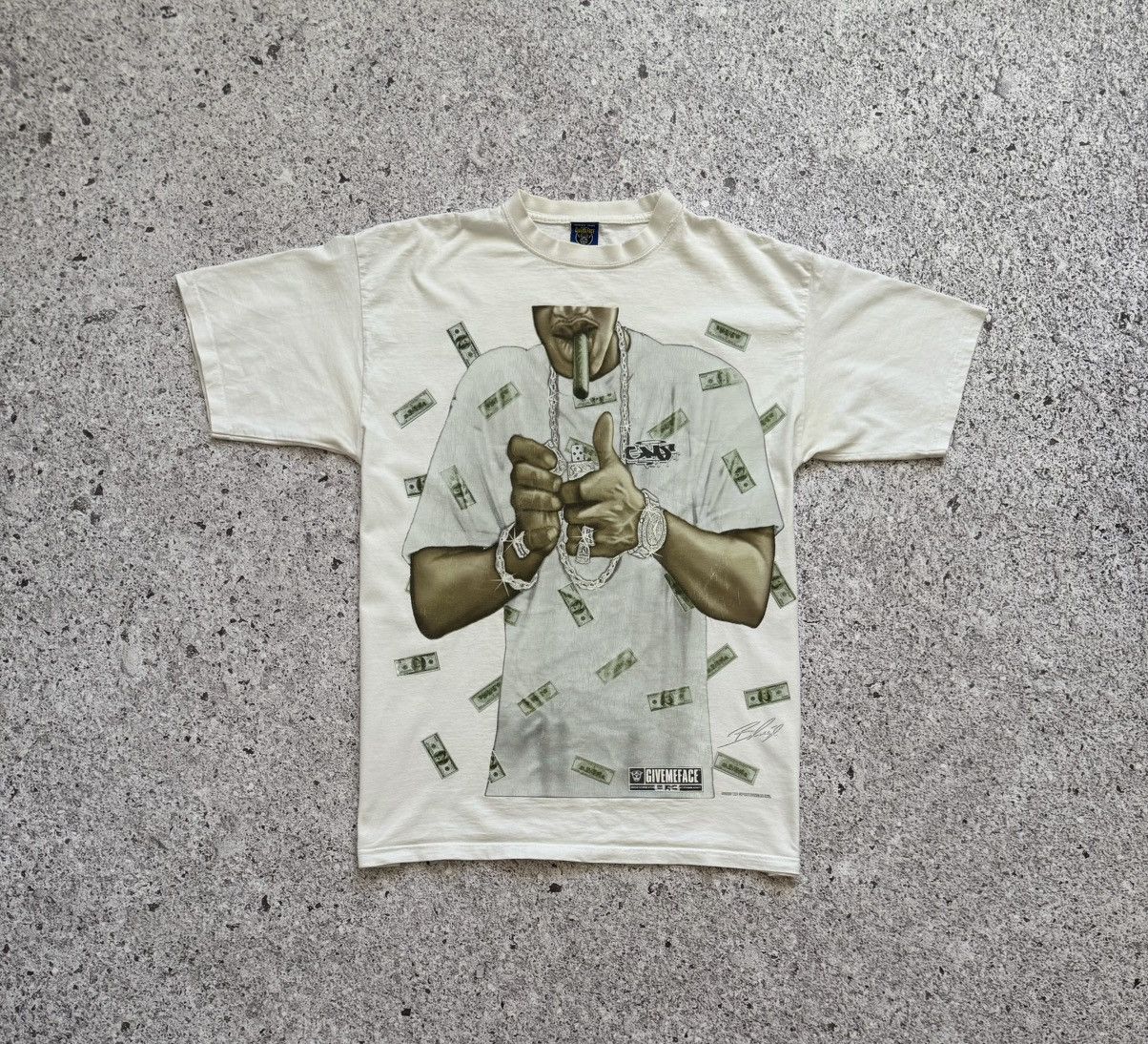Affliction × Rap Tees × Vintage Vintage 2007 Give Me Face 2Pac Hip Hop Rap T-Shirt Size US XL / EU 56 / 4 - 2 Thumbnail