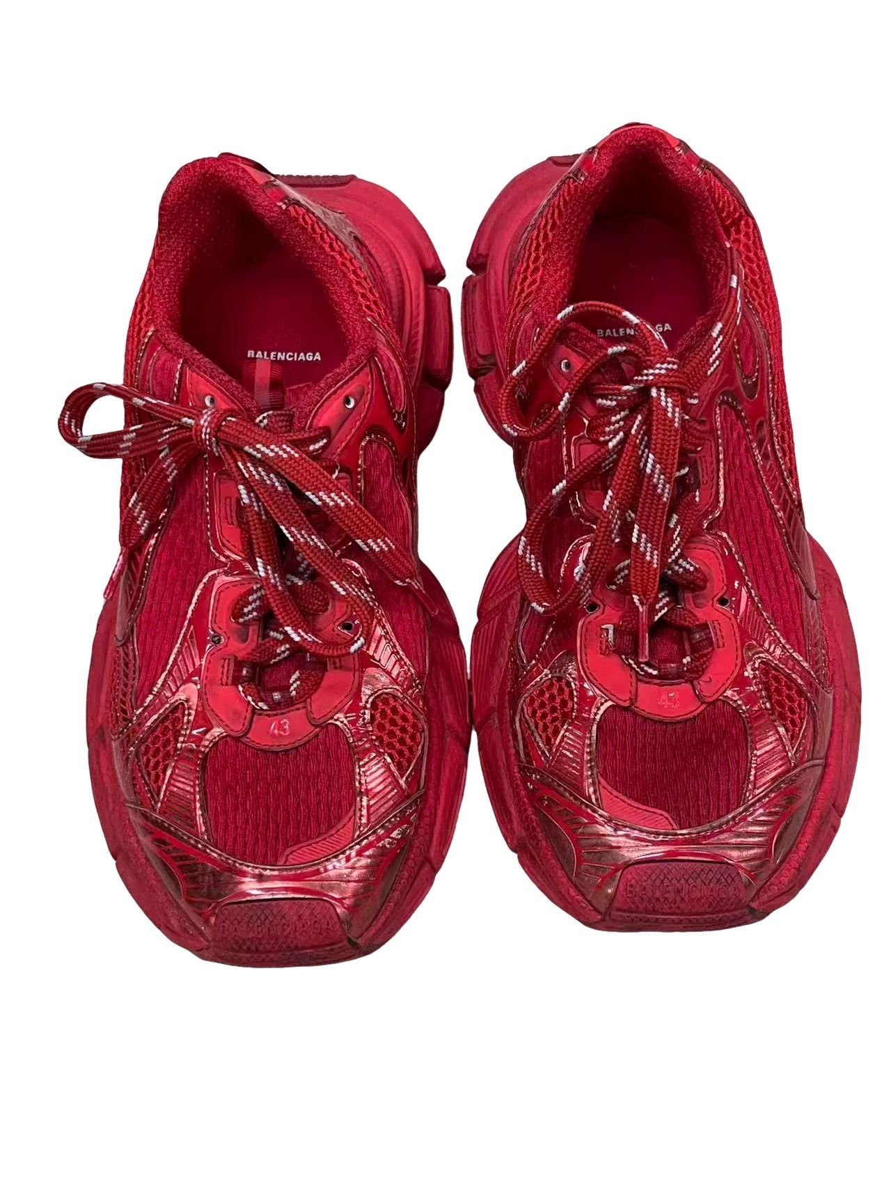 Balenciaga Balenciaga 3XL Red Low-Top Sneakers 43 Size US 10 / EU 43 - 1 Thumbnail