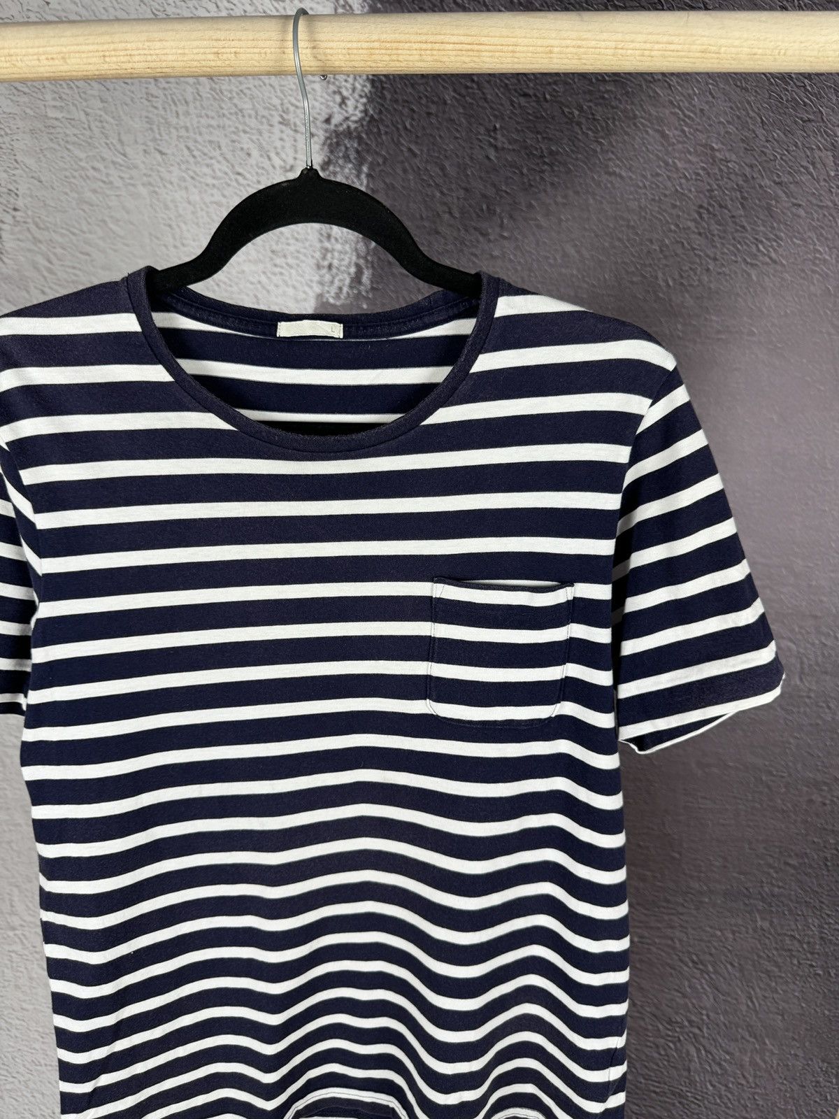 GU × Japanese Brand GU Japan striped basic pocket tee shirt Size US L / EU 52-54 / 3 - 6 Thumbnail