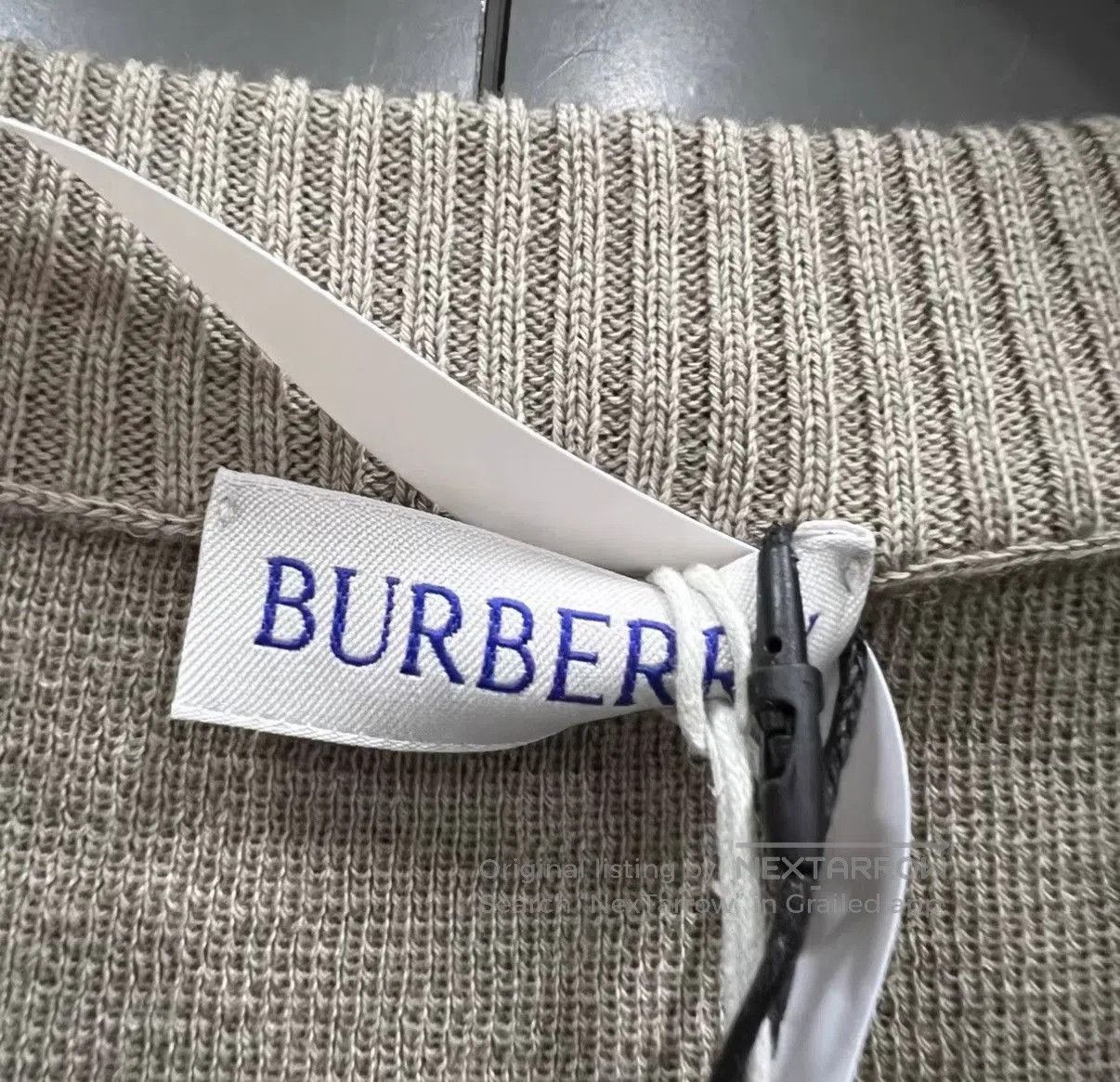 Burberry Beige Long Sleeve Knit Sweater. Size US L / EU 52-54 / 3 - 4 Thumbnail