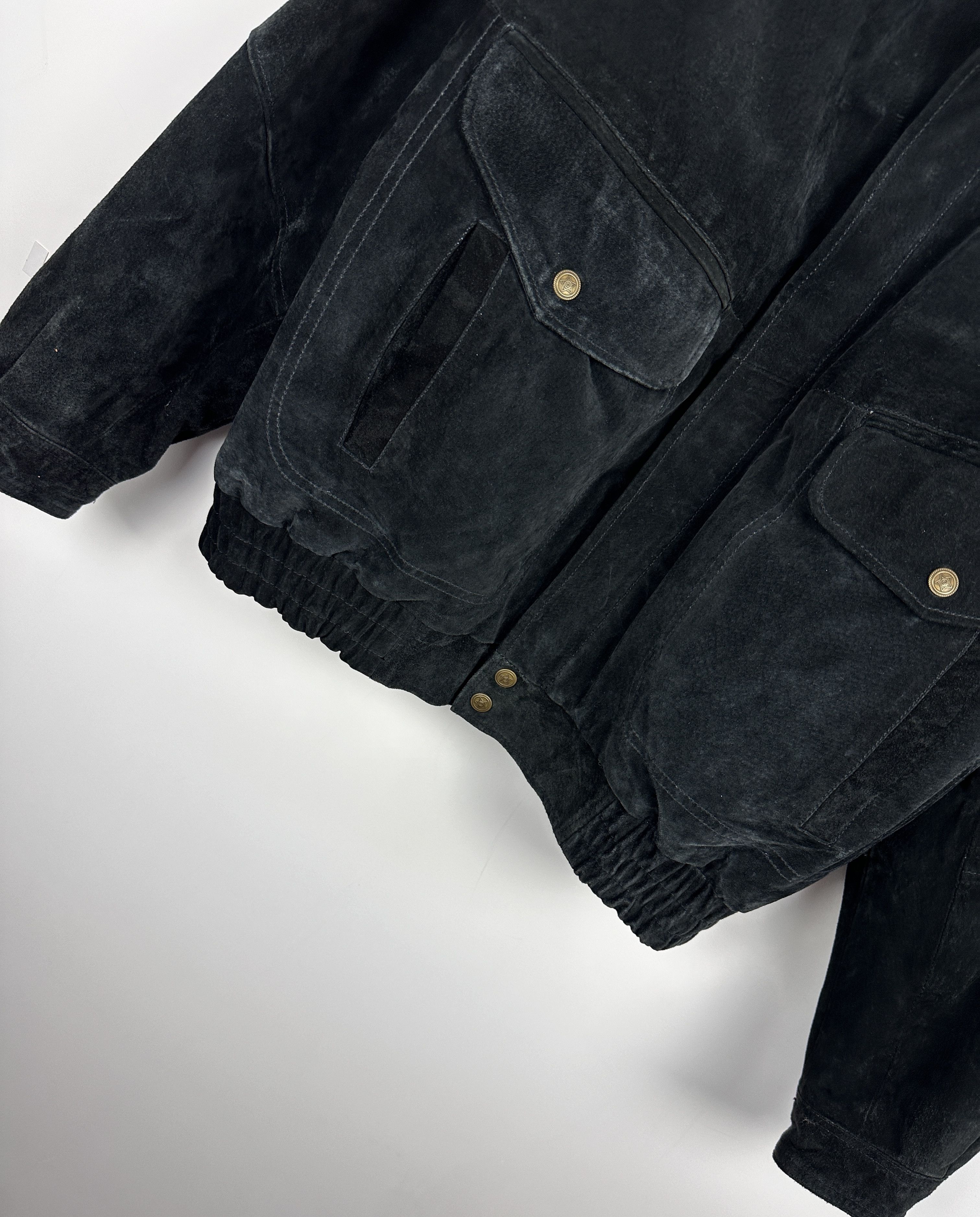 Vintage Vintage men leather bomber jacket oversize boxy Size US L / EU 52-54 / 3 - 3 Thumbnail