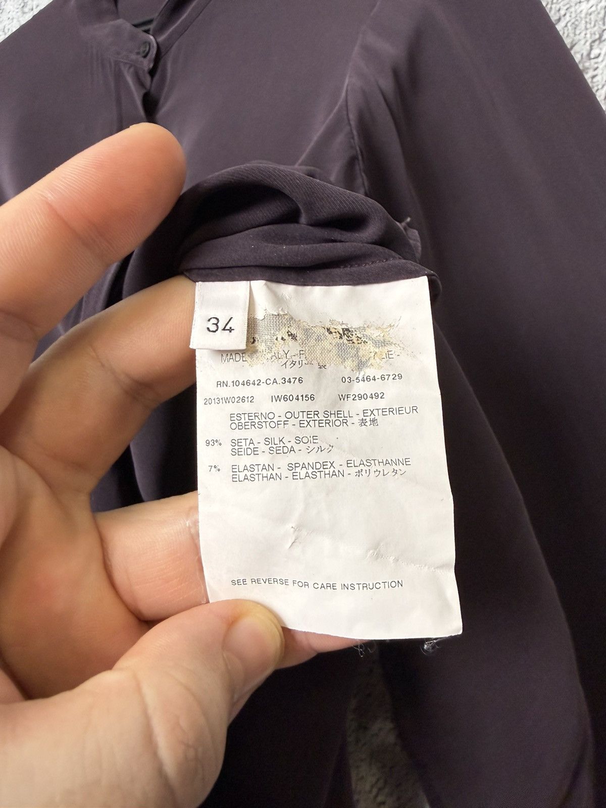 Jil Sander Jil Sander Silk Mandarin Collar Long Sleeve Button up Shirt Size XS / US 0-2 / IT 36-38 - 13 Thumbnail