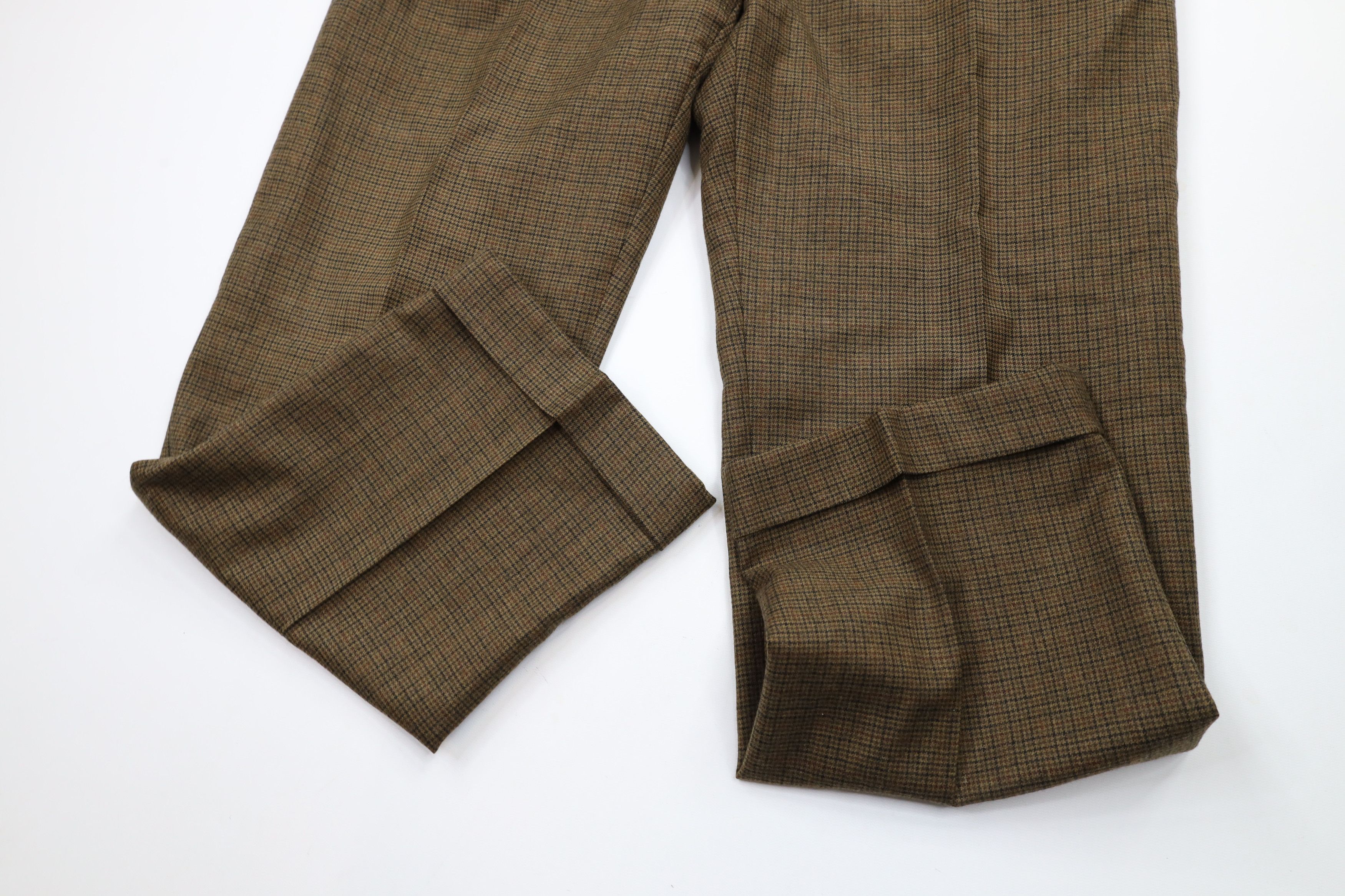 Vintage Vintage 90s Streetwear Wool Wide Leg Chino Pants Houndstooth Size 36 - 5 Thumbnail