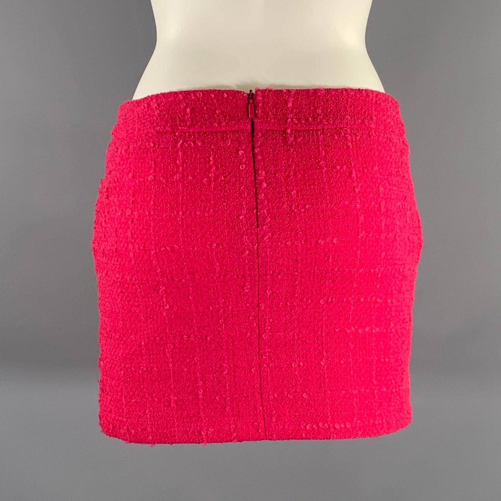 Versace VERSUS by GIANNI VERSACE Size 2 Pink Wool Blend Mini Skirt Size 26" / US 2 / IT 38 - 2 Thumbnail