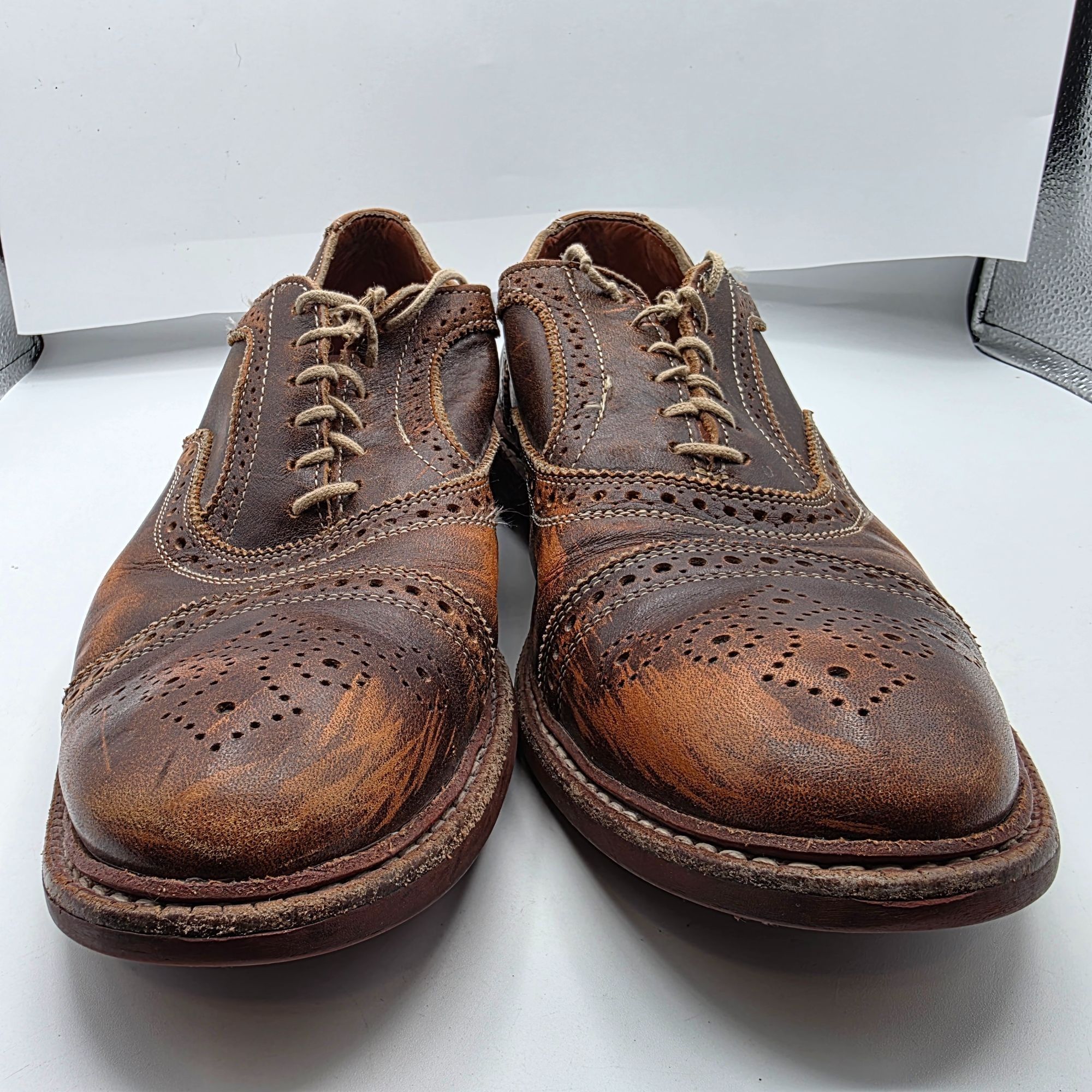 Allen Edmonds Allen Edmonds Strandmok Mens 11.5 Brown Cap Toe Oxford Dress Size US 11.5 / EU 44-45 - 12 Thumbnail
