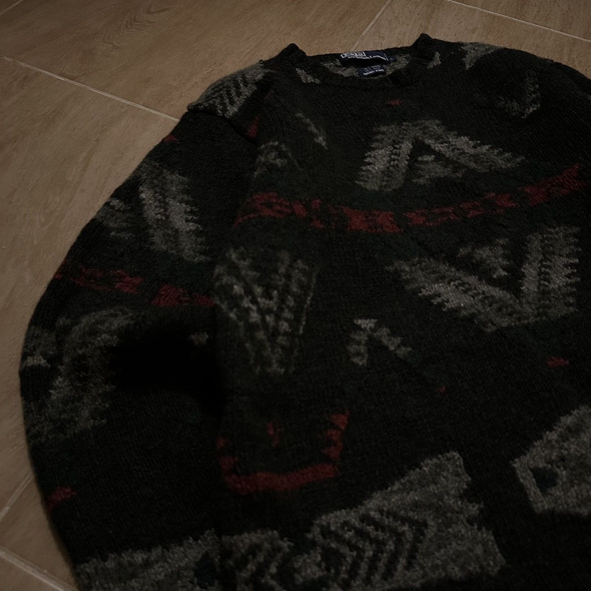Palace × Polo Ralph Lauren Vintage Polo Ralph Lauren Hand Knit Size US L / EU 52-54 / 3 - 3 Thumbnail
