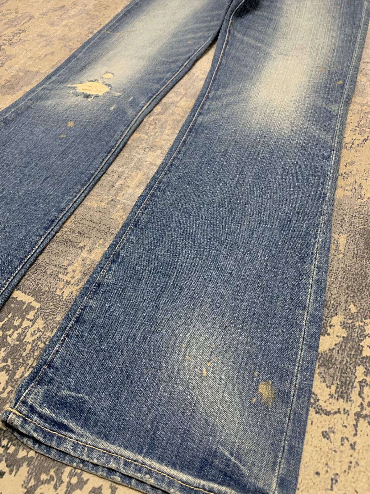 Abercrombie & Fitch Y2K Abercrombie Fitch Distressed Bootcut Flare Denim Jeans Size US 34 / EU 50 - 5 Thumbnail