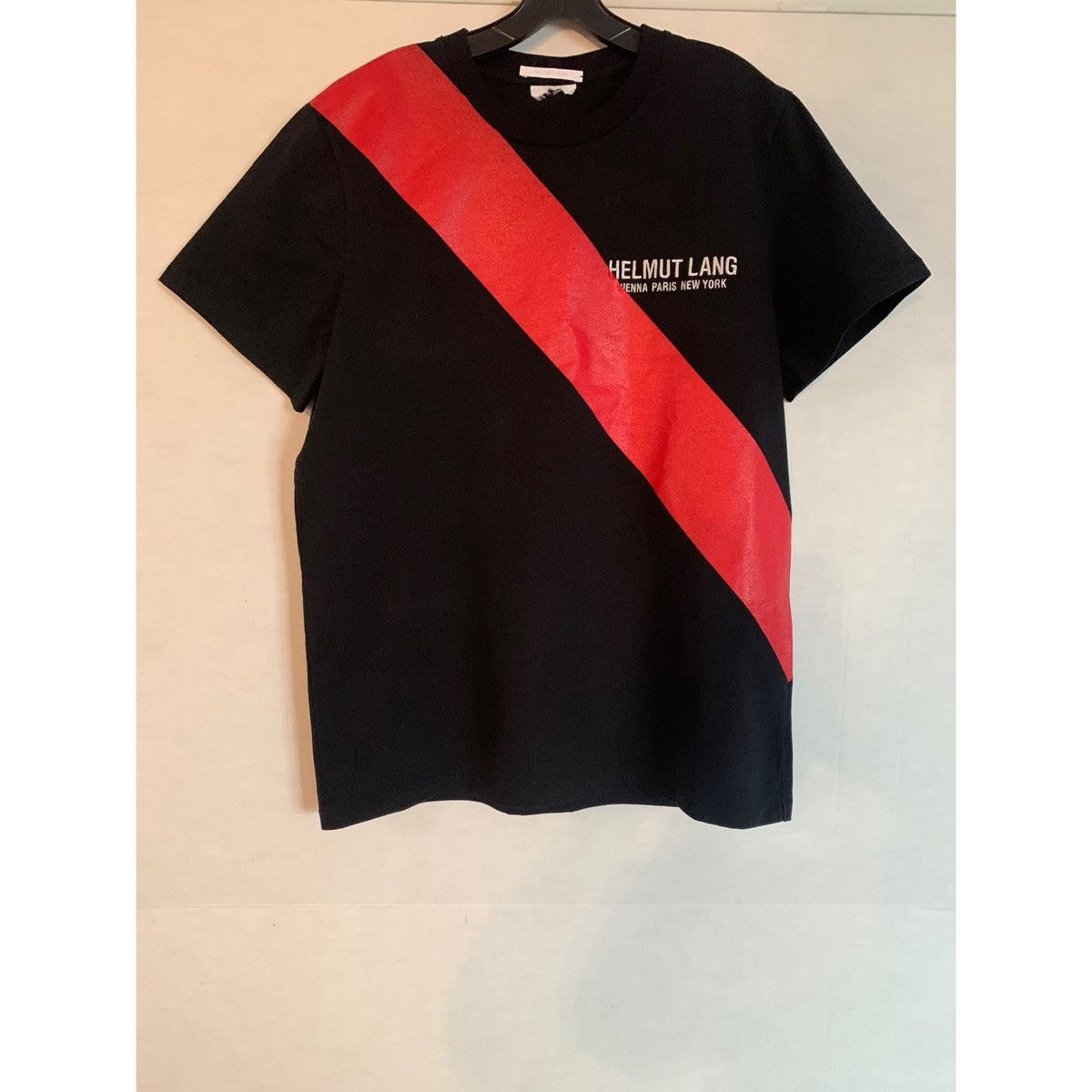 Helmut Lang HELMUT LANG SASH STRIPE LOGO T-SHIRT Size US M / EU 48-50 / 2 - 7 Thumbnail