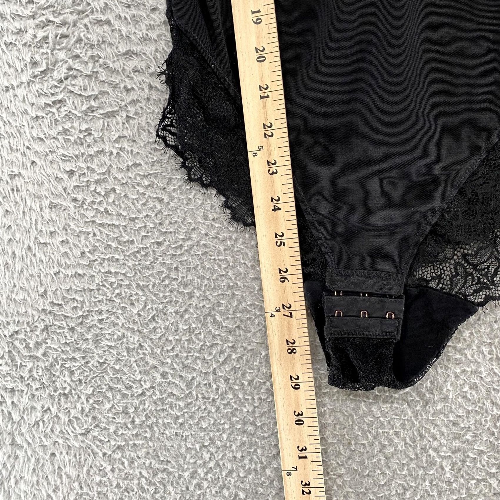 Vintage Pinsy Bodysuit Womens XL Black Sheer Lace Lingerie Shapewear Whimsigoth Size XL / US 12-14 / IT 48-50 - 4 Thumbnail