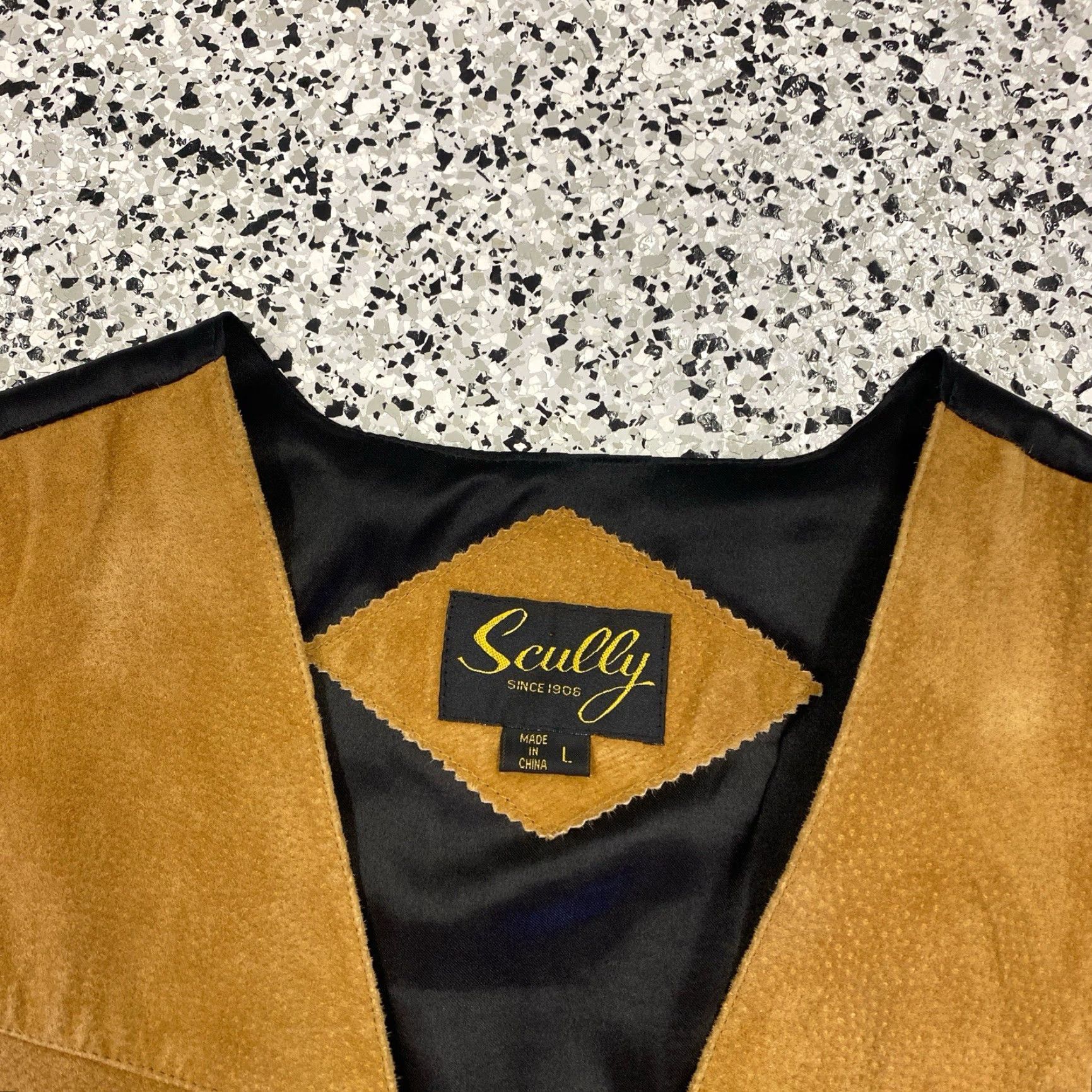 Scully Scully Vest Mens Large Light Brown Western Snap Front Suede Leather Satin Cowboy Size US L / EU 52-54 / 3 - 2 Thumbnail
