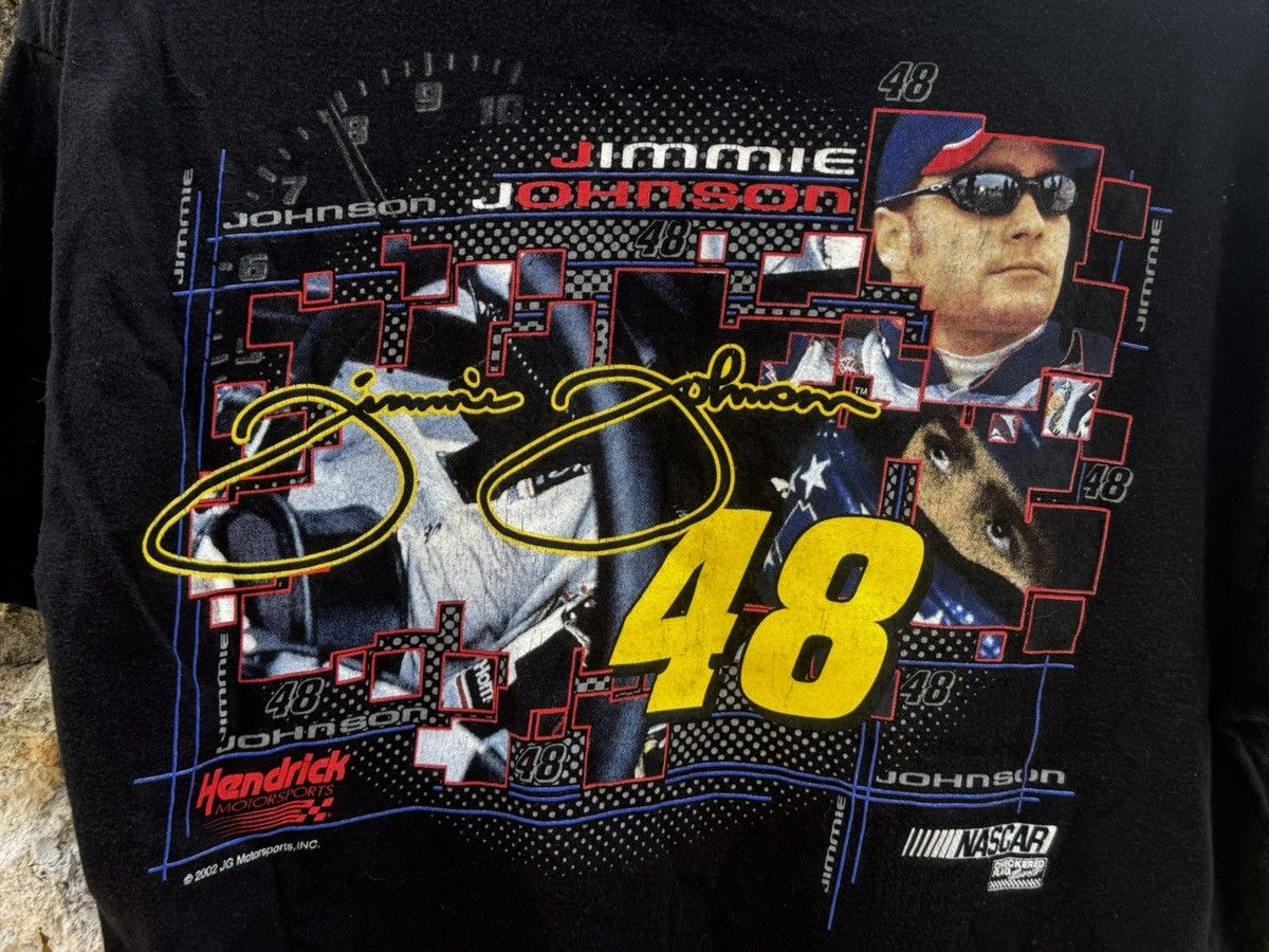 NASCAR × Vintage vintage 2002 Jimmie Johnson NASCAR Checkered Flag L race tee Size US L / EU 52-54 / 3 - 3 Thumbnail