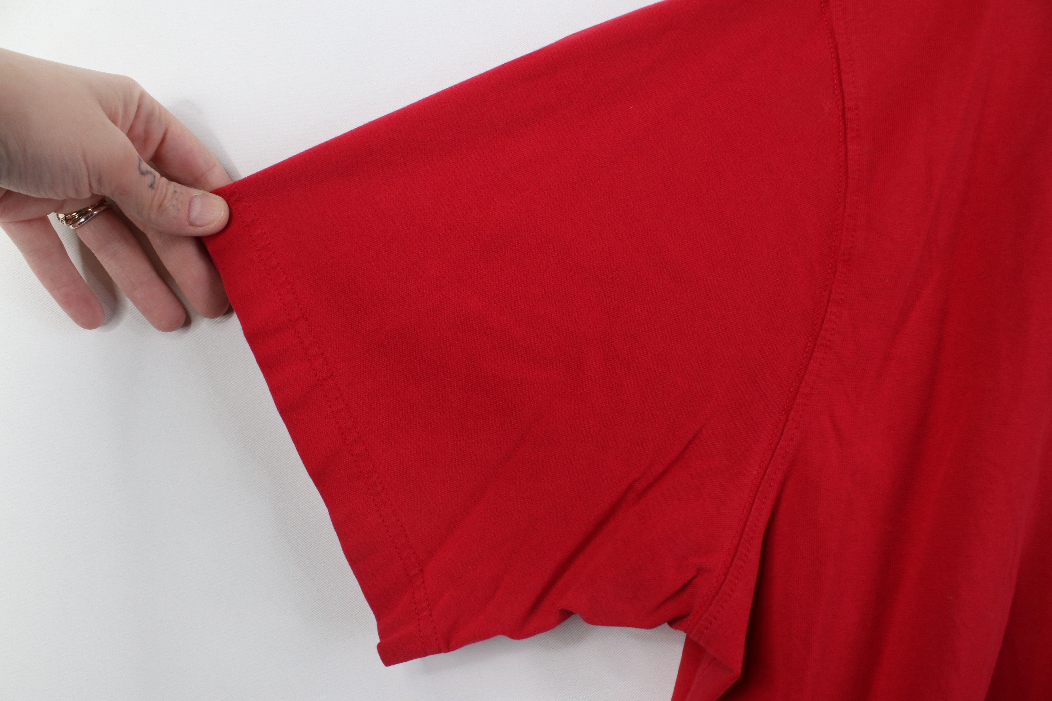 Lands' End Vintage Y2K Lands End Blank Short Sleeve Cotton T-Shirt Red Size US L / EU 52-54 / 3 - 9 Thumbnail