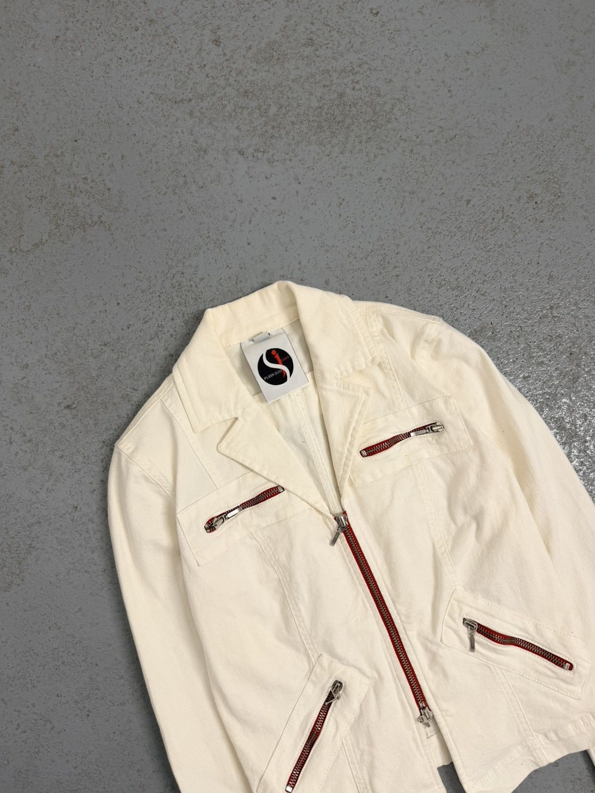plein sud Plein Sud Multi-zip Bloody Denim Jacket Size M / US 6-8 / IT 42-44 - 2 Thumbnail