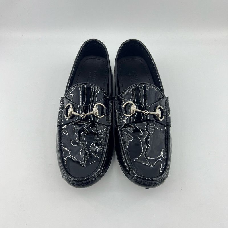 Gucci Gucci Black Leather Slip-On Lifestyle Loafers - Size US 7.5 / EU 40-41 - 2 Thumbnail