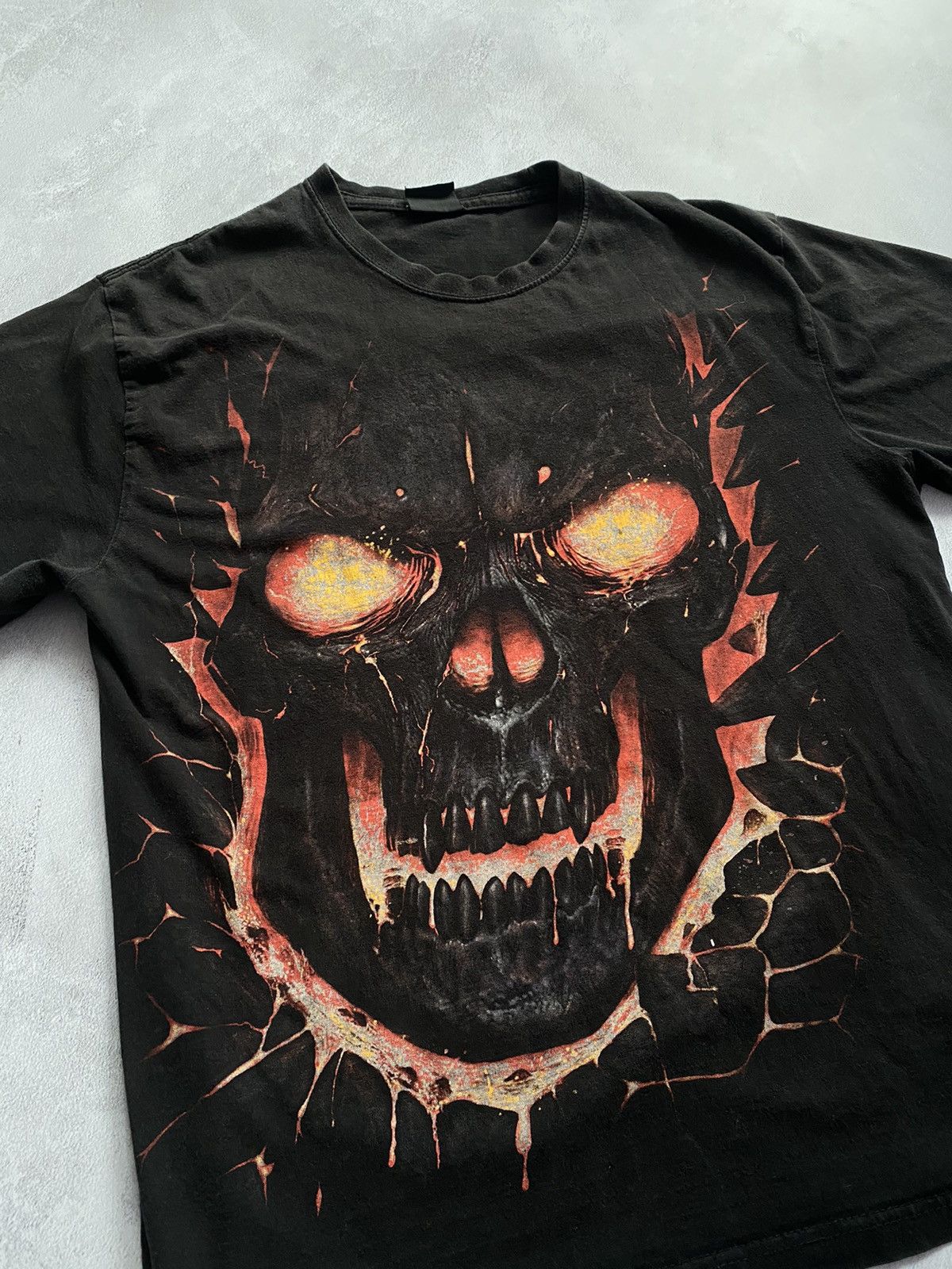 Band Tees × Vintage Vintage Spiral T-Shirt Full Print "Death" Logo Size L Size US L / EU 52-54 / 3 - 2 Thumbnail