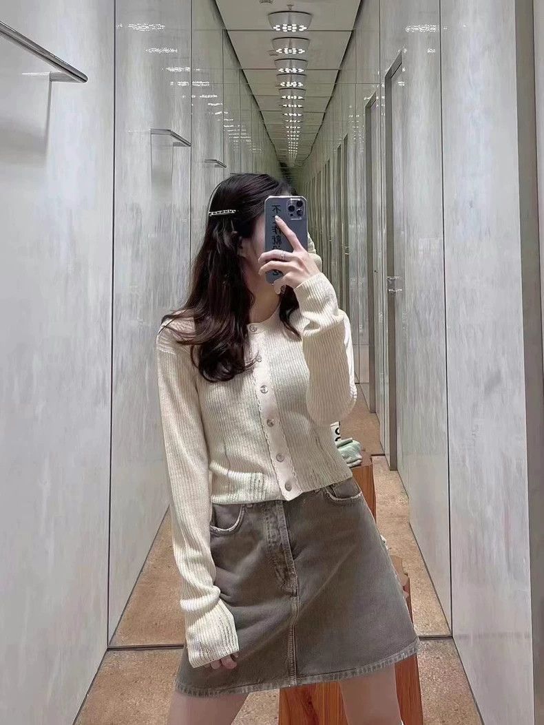 Acne Studios Acne Studios Beige Denim Skirt Size 36-2507 Size US 36 / EU 52 - 6 Thumbnail