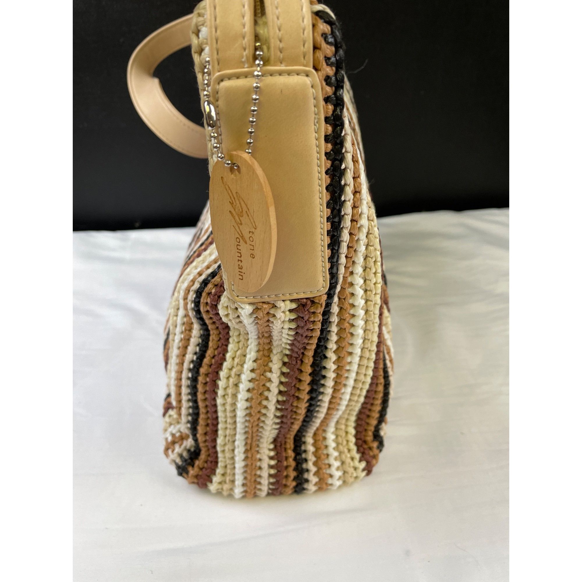 Other Stone Mountain Women's Crocheted Tan Multi Shoulder bag SKU Size ONE SIZE - 4 Thumbnail