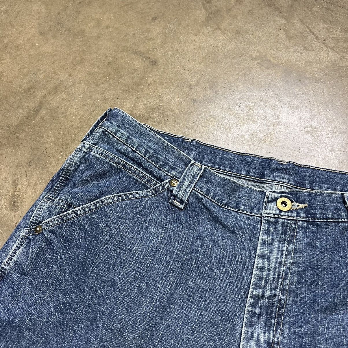 Lee × Vintage Vintage Lee Dungarees Baggy Denim Shorts Skater Wide Leg Y2K Size US 36 / EU 52 - 9 Thumbnail