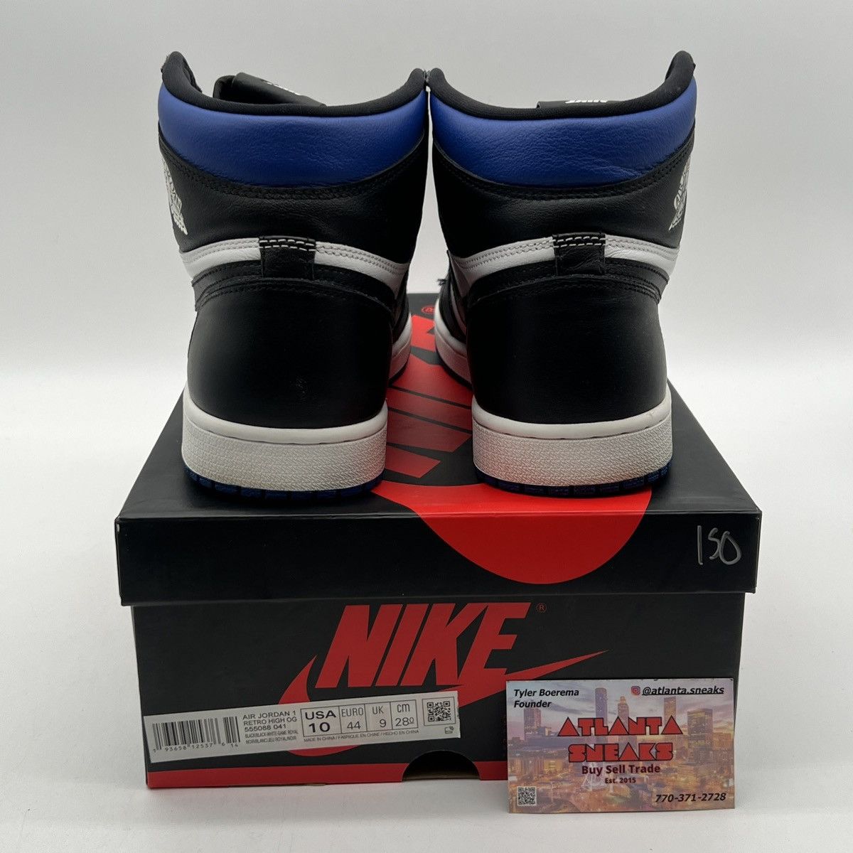 Nike Air Jordan 1 high Royal toe Size US 10 / EU 43 - 3 Thumbnail