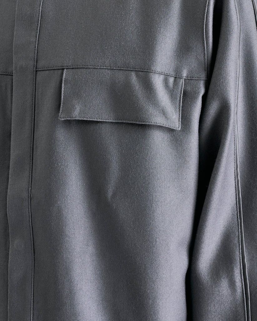 GR10K o1s1v1r1oon0925 Flannel Piping Overshirt in Grey Size US XL / EU 56 / 4 - 7 Thumbnail
