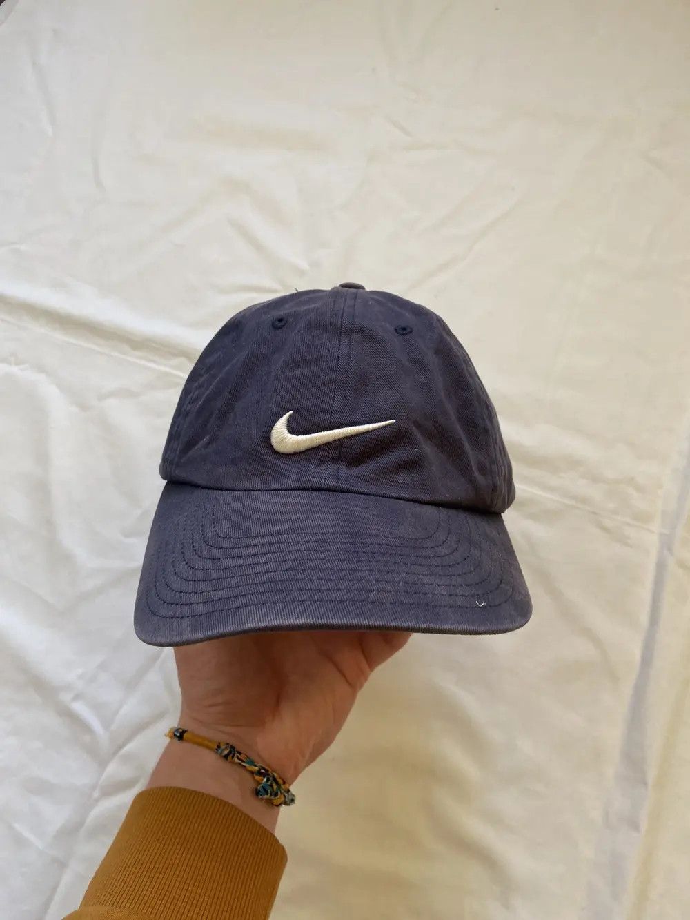 Nike 🦍VINTAGE 90s Y2K DISTRESSED NIKE DRILL FADED CAP HAT SWOOSH Size ONE SIZE - 8 Thumbnail
