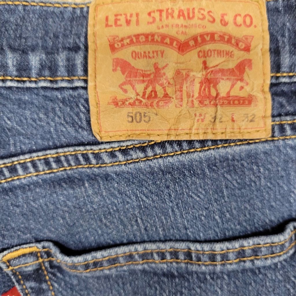 Levi's Levi's Jeans 505 Straight Leg Medium Wash Blue 32/32 Men's Size US 32 / EU 48 - 9 Thumbnail