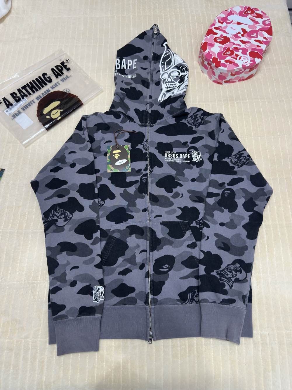 Bape URSUS BAPE Camo Full Zip Hoodie Size L Size US L / EU 52-54 / 3 - 1 Thumbnail